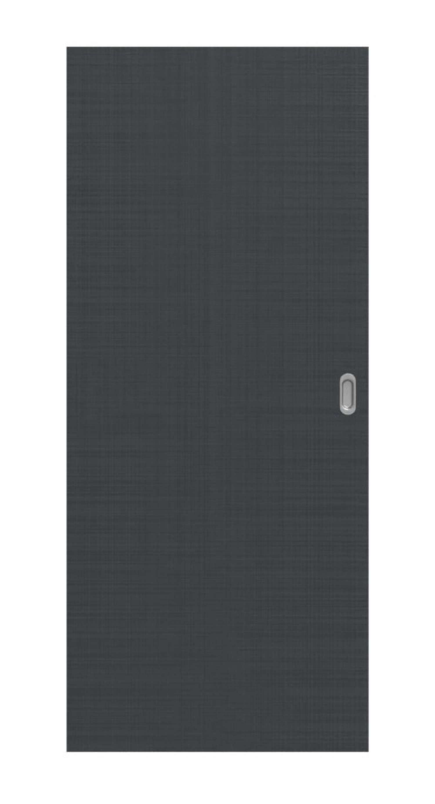 Front view of sliding door Cotton like Anthracite Basic - Huga