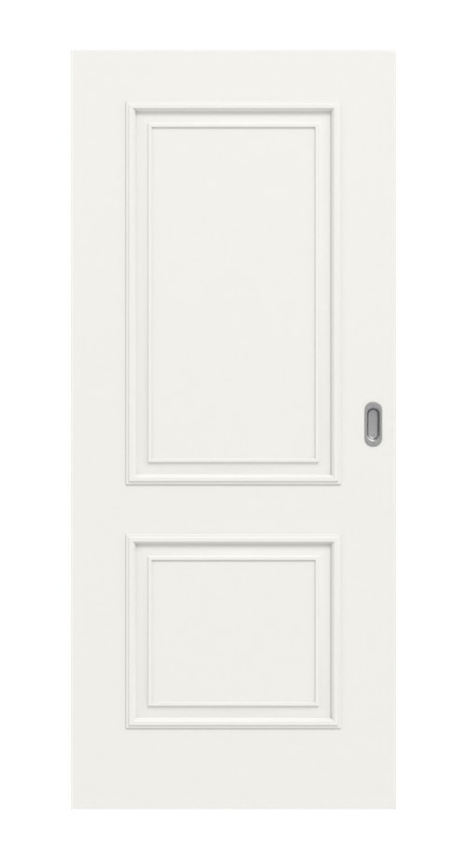 Frontansicht drzwi przesuwnych Landhaus 2 Classic Białe lakierowane - Huga