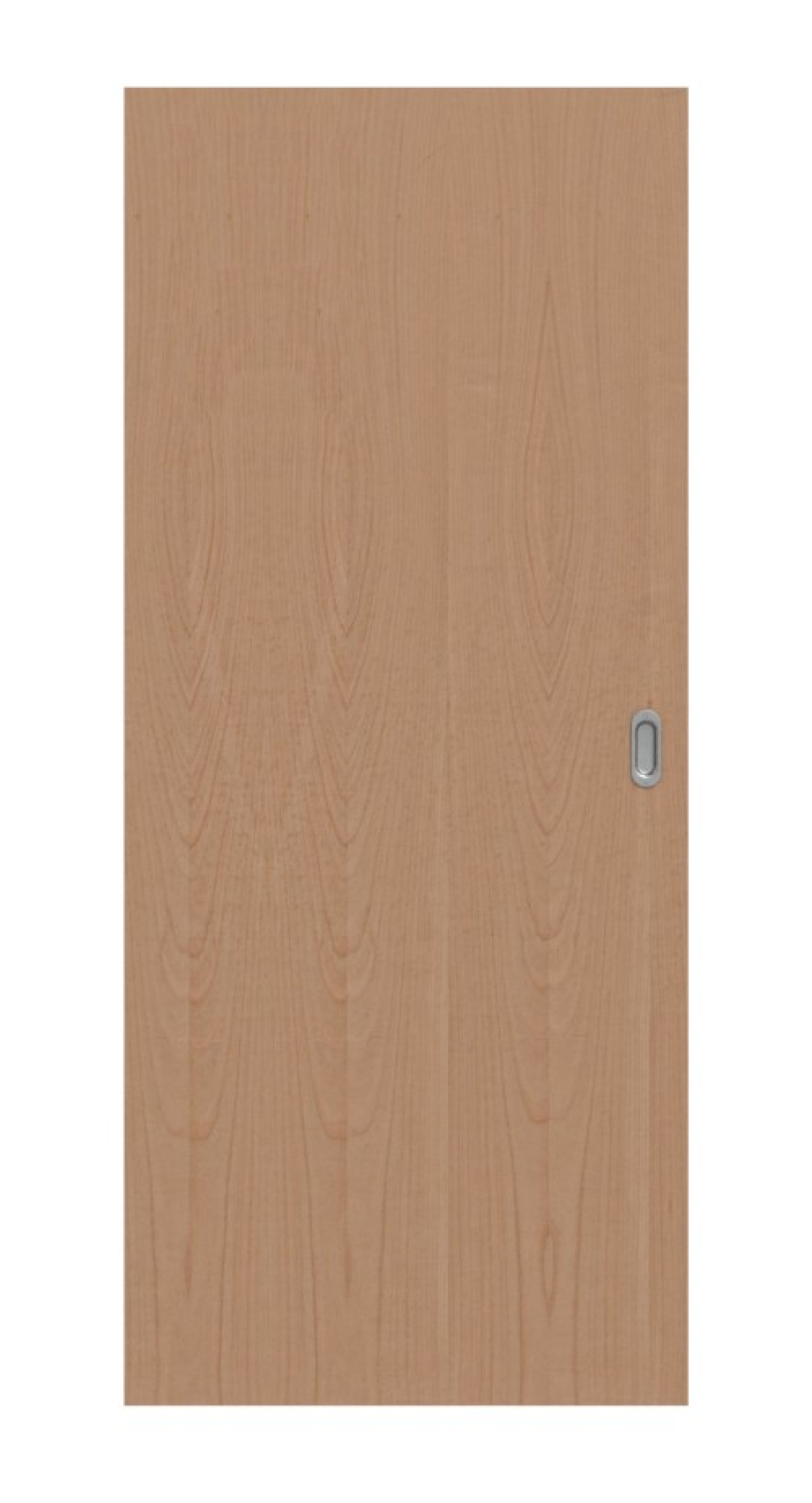 Front view of LEBO sliding door beech matte real wood veneer