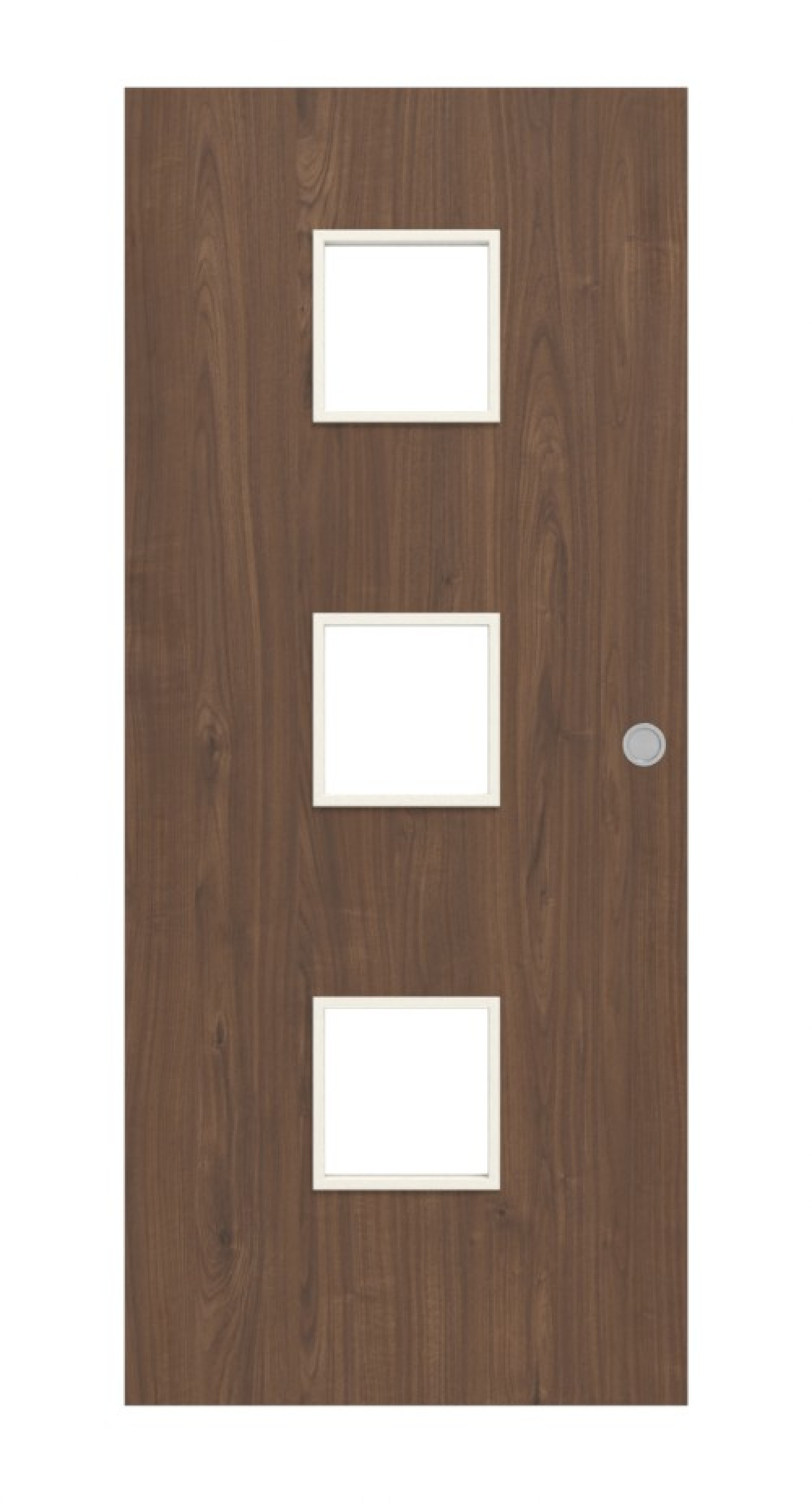 Widok frontowy drzwi przesuwnych WESTAG Nussbaum Trentino NU 717 Portalit CPL z przeszkleniem LA-3