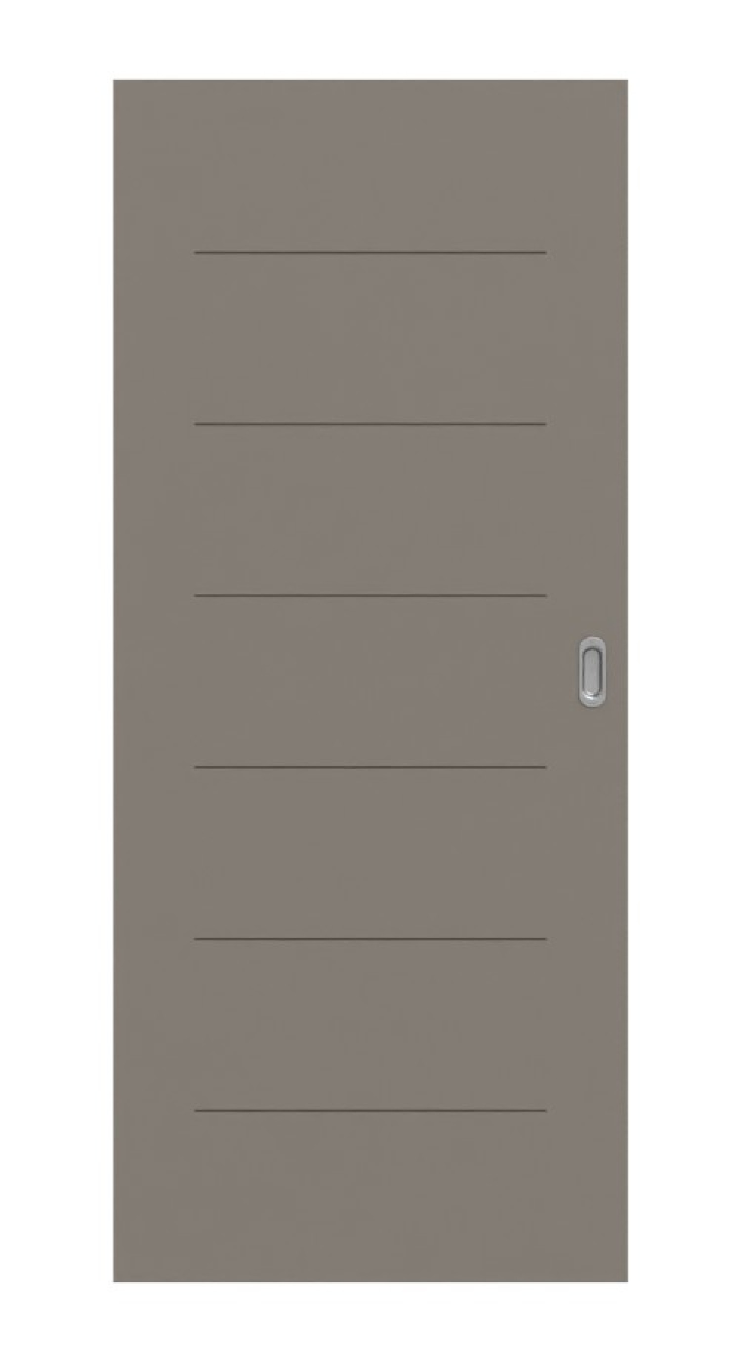 Frontansicht Signum 11 Basic Lack Taupe RAL 7048 Schiebetür - Huga
