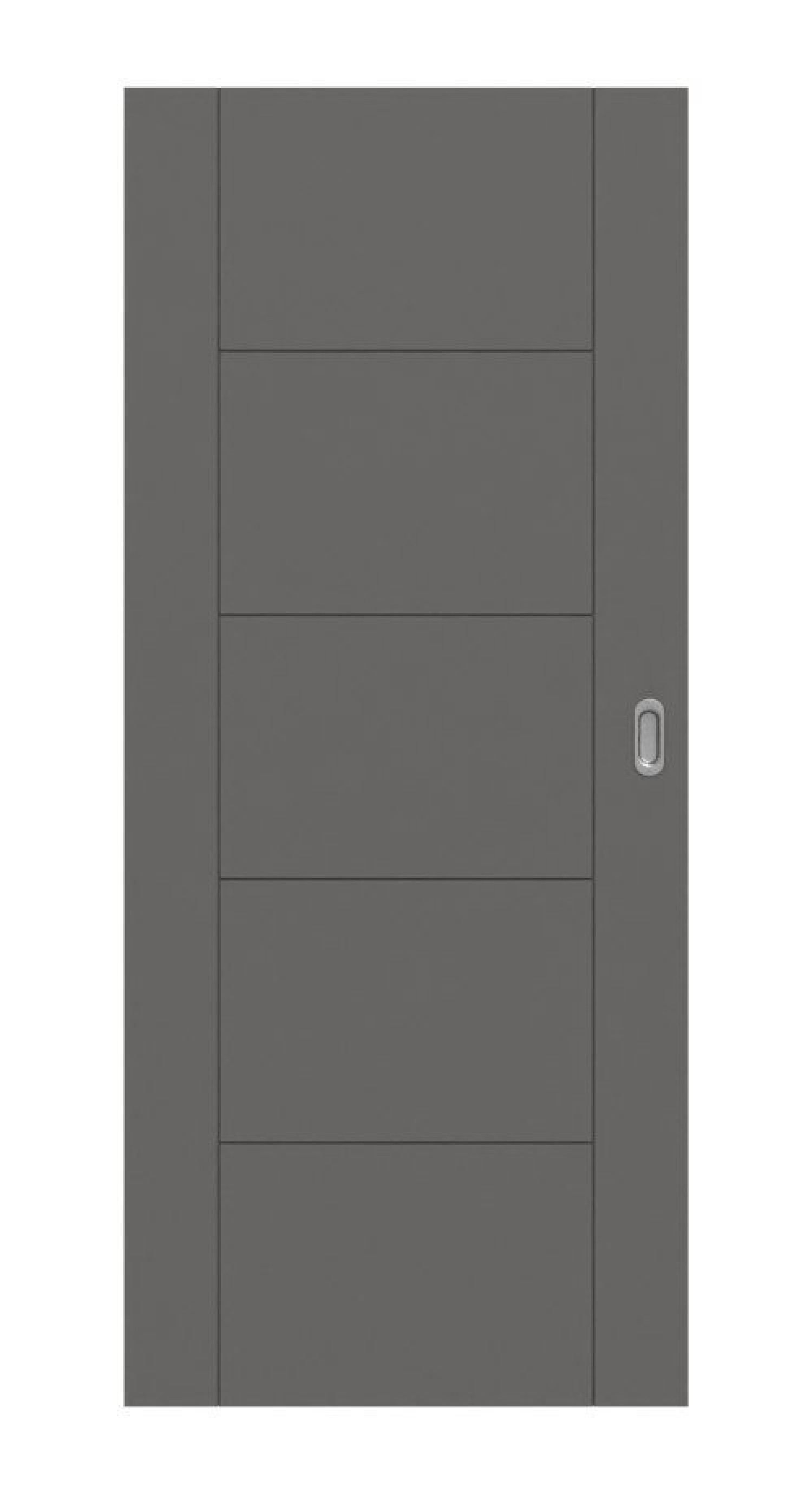 Frontansicht Huga Schiebetür Signum 13 Hygge szary RAL 7037 Lakier Concept