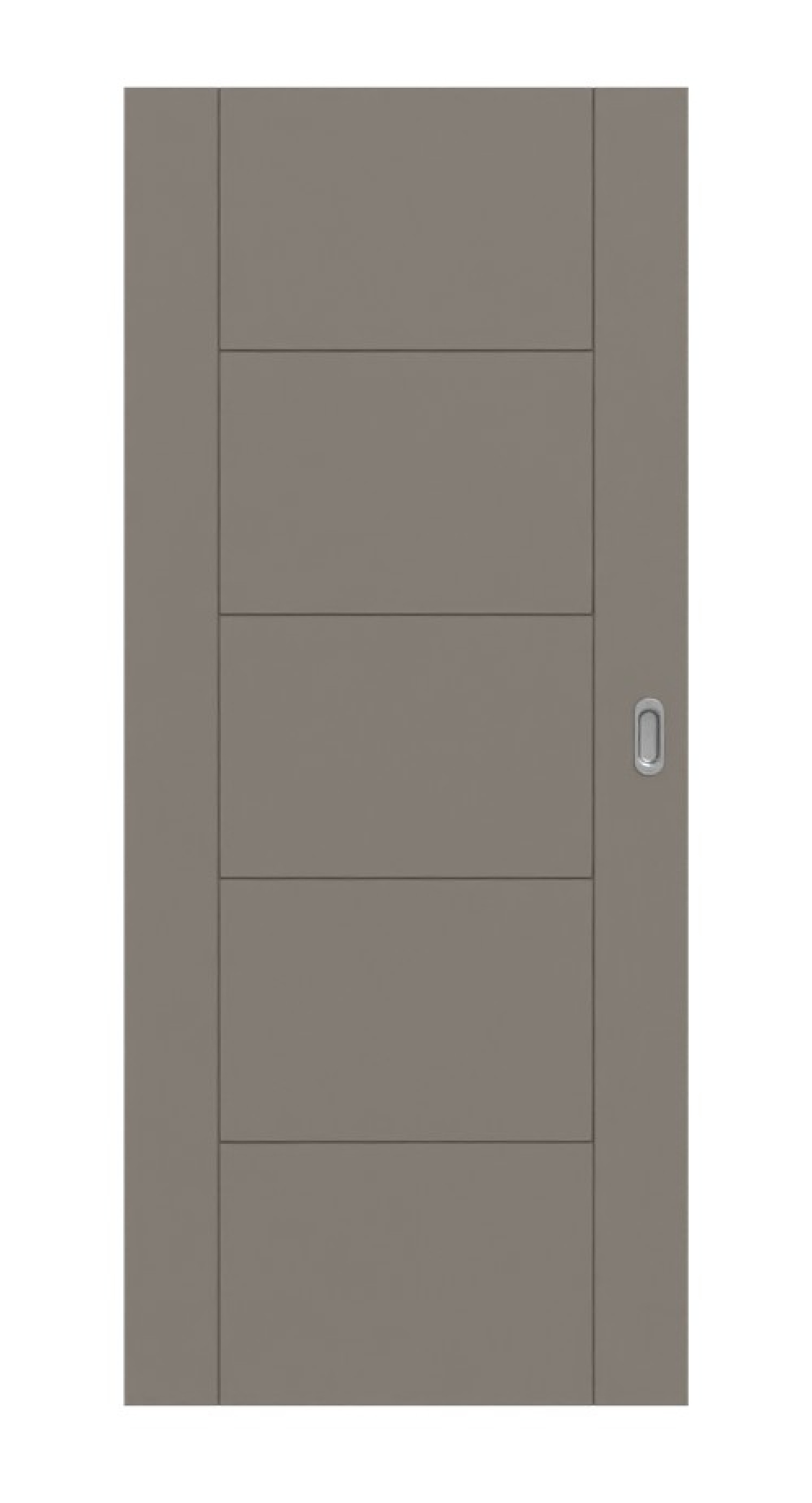 Frontansicht Signum 13 Basic Lack Taupe RAL 7048 Schiebetür - Huga