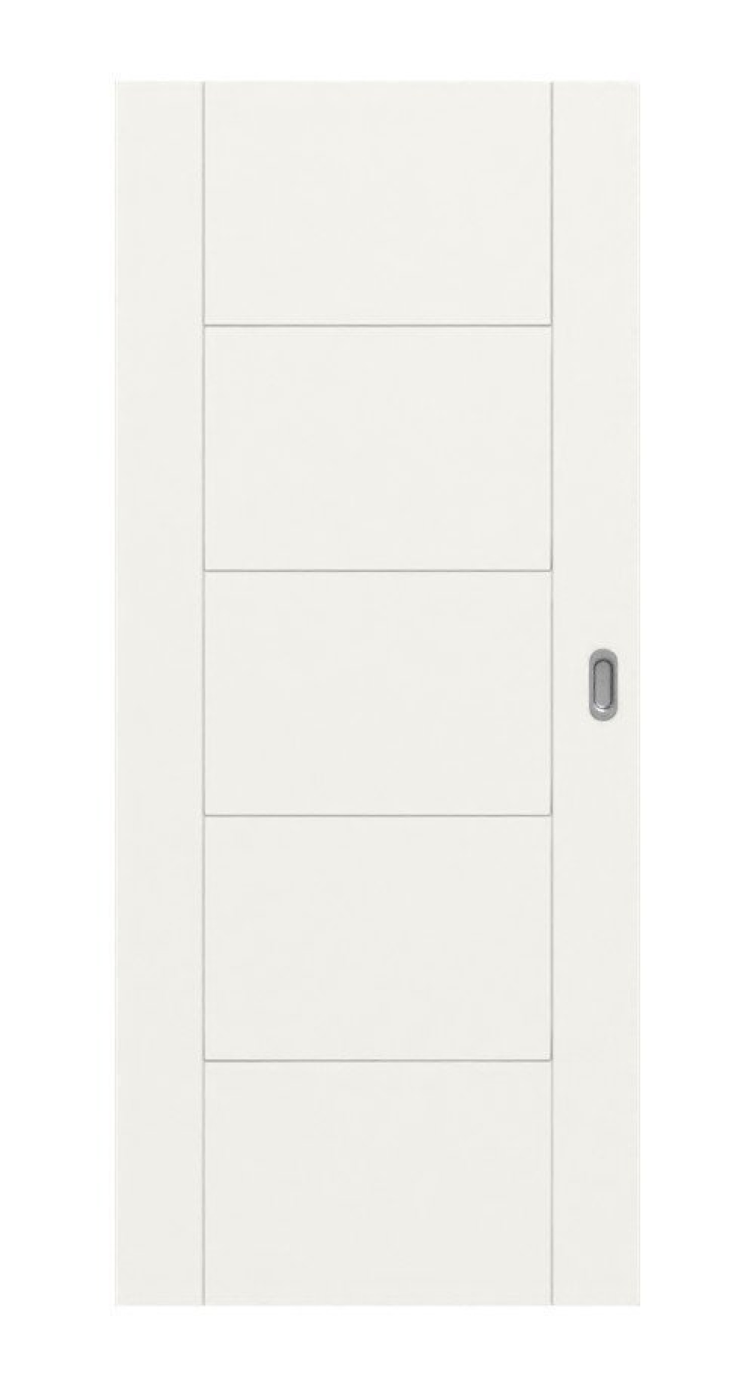 Frontansicht Signum 13 Basic Lack Verkehrsweiß RAL 9016 Schiebetür - Huga