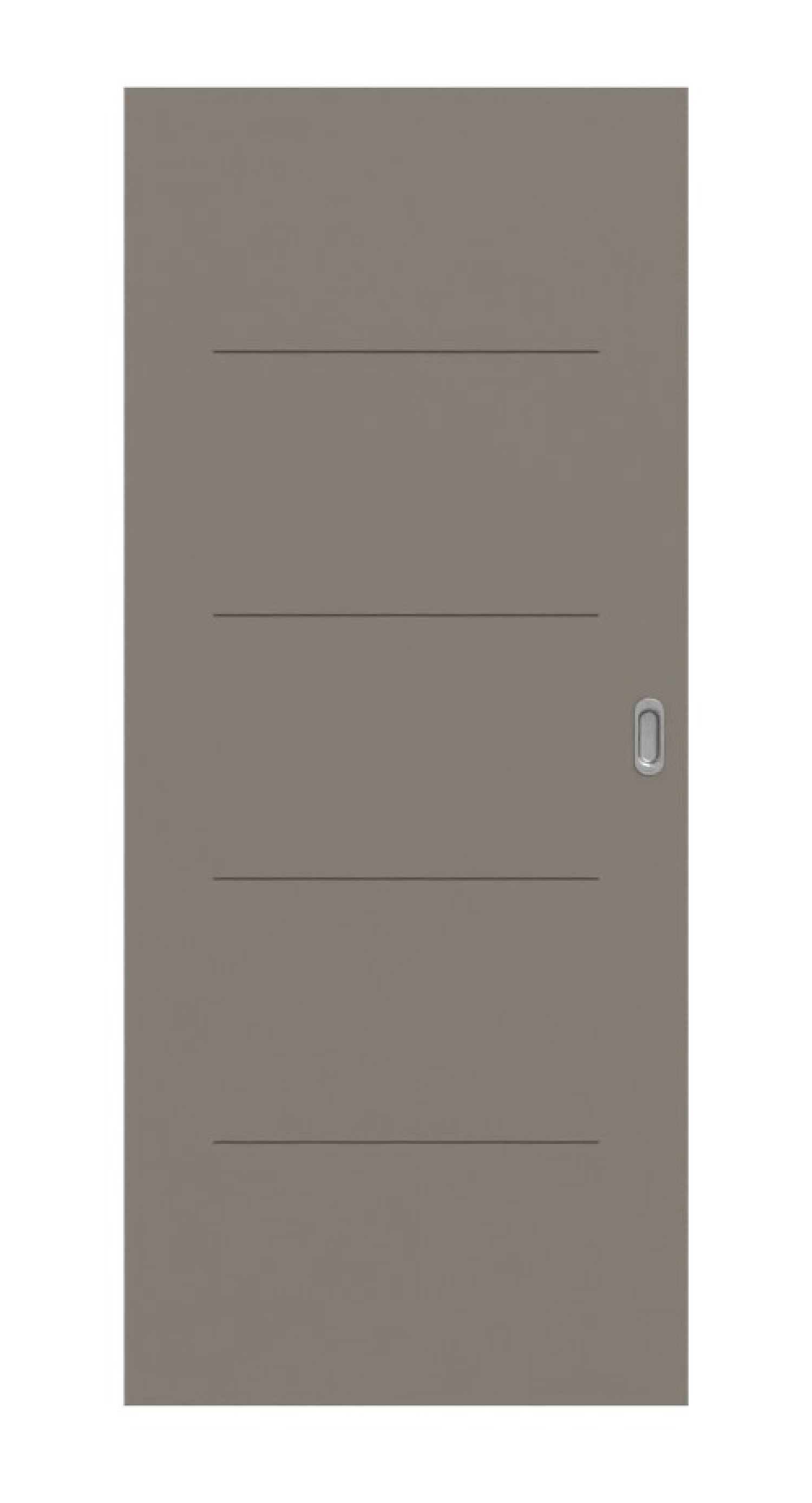 Frontansicht Signum 14 Basic Lack Taupe RAL 7048 Schiebetür - Huga