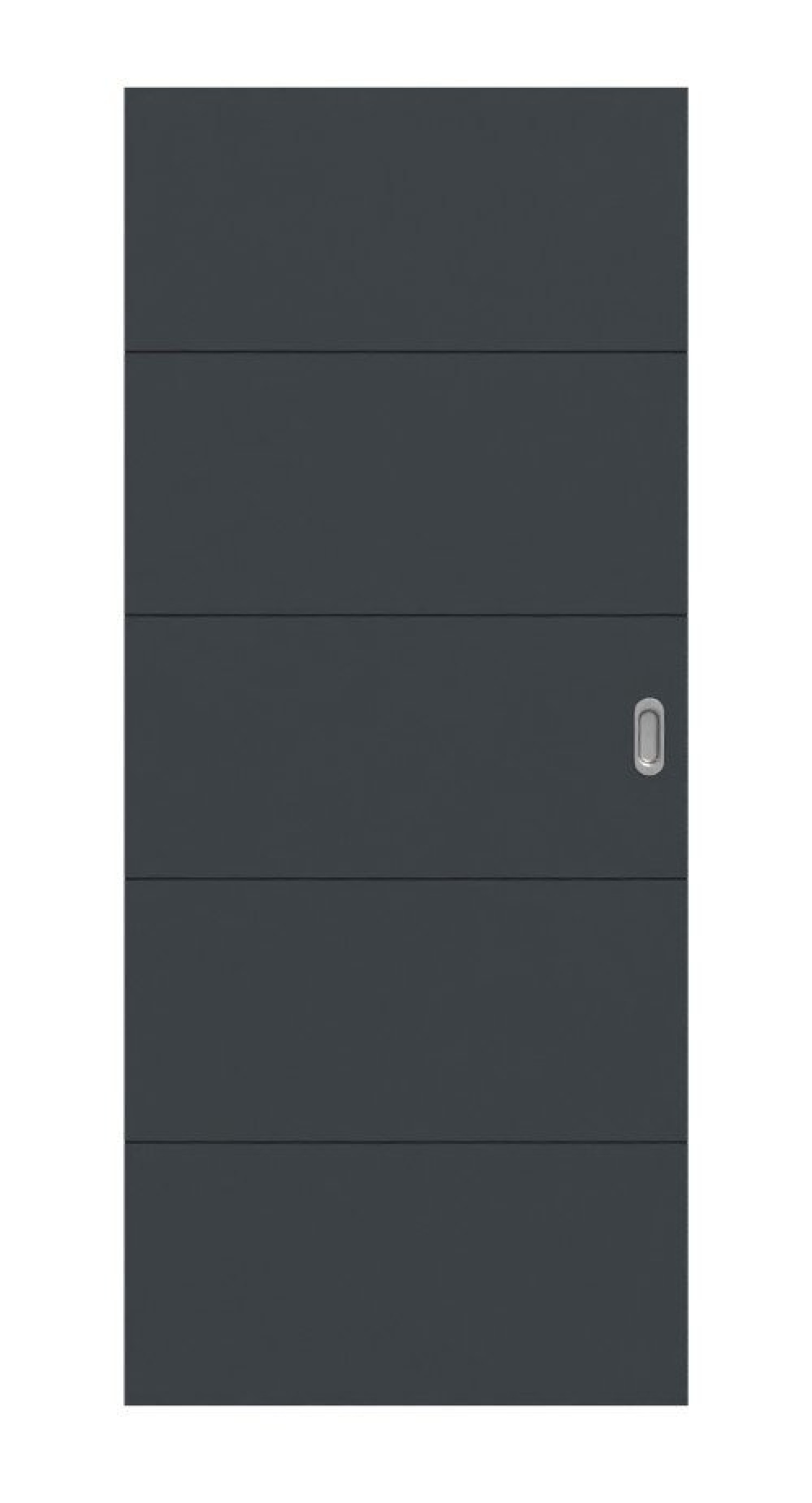 Frontansicht drzwi przesuwnych Signum 15 Basic Lack Anthrazit RAL 7016 - Huga