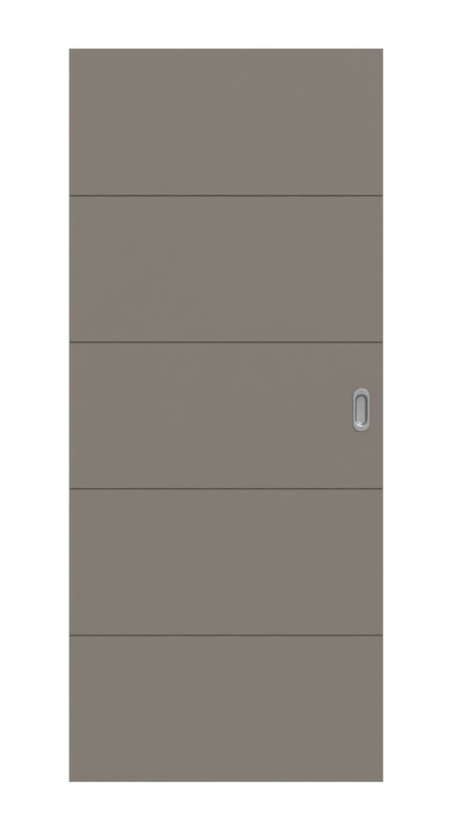 Frontansicht Signum 15 Basic Lack Taupe RAL 7048 Schiebetür - Huga