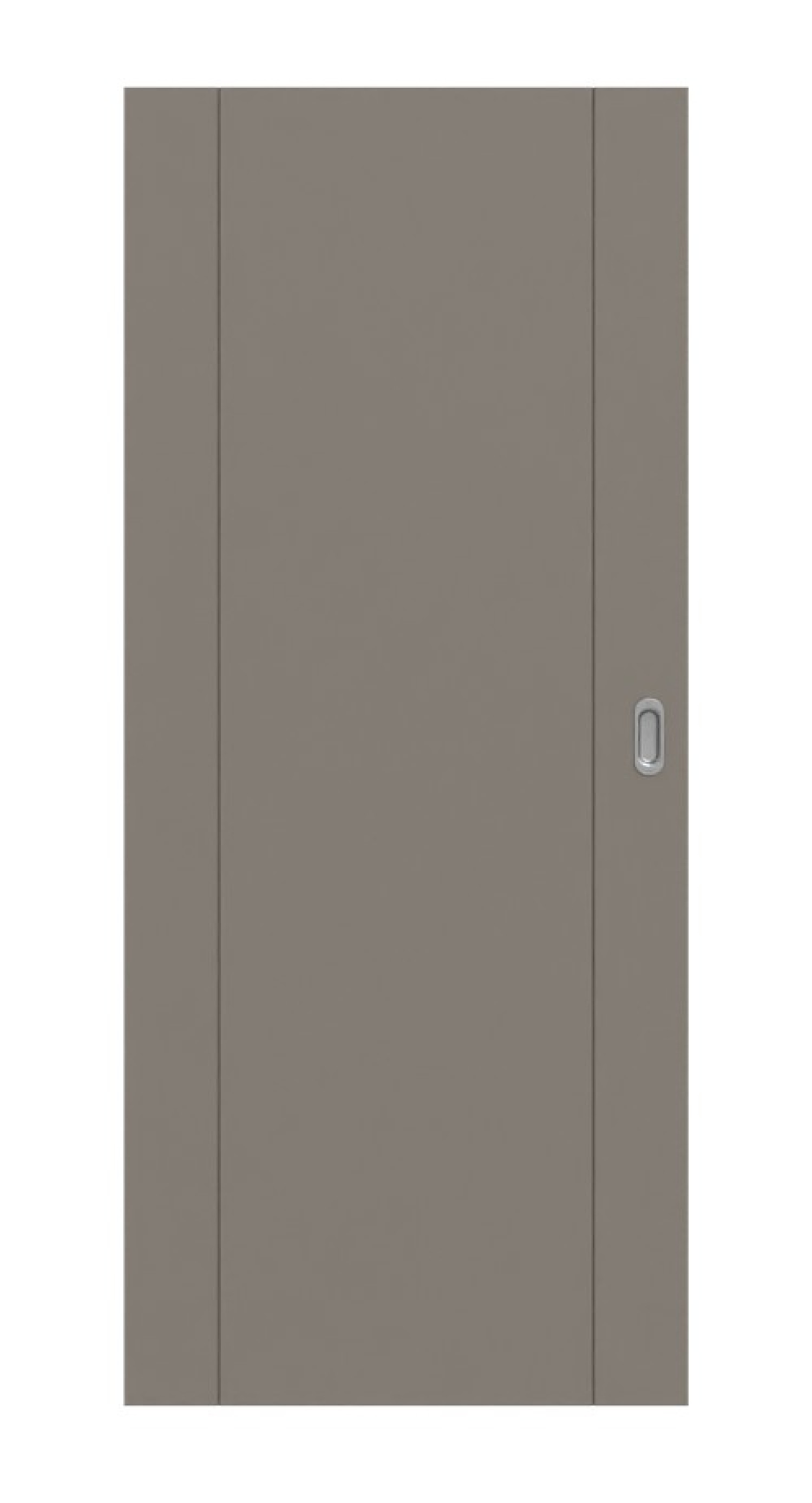 Frontansicht Signum 16 Basic Lack Taupe RAL 7048 Schiebetür - Huga