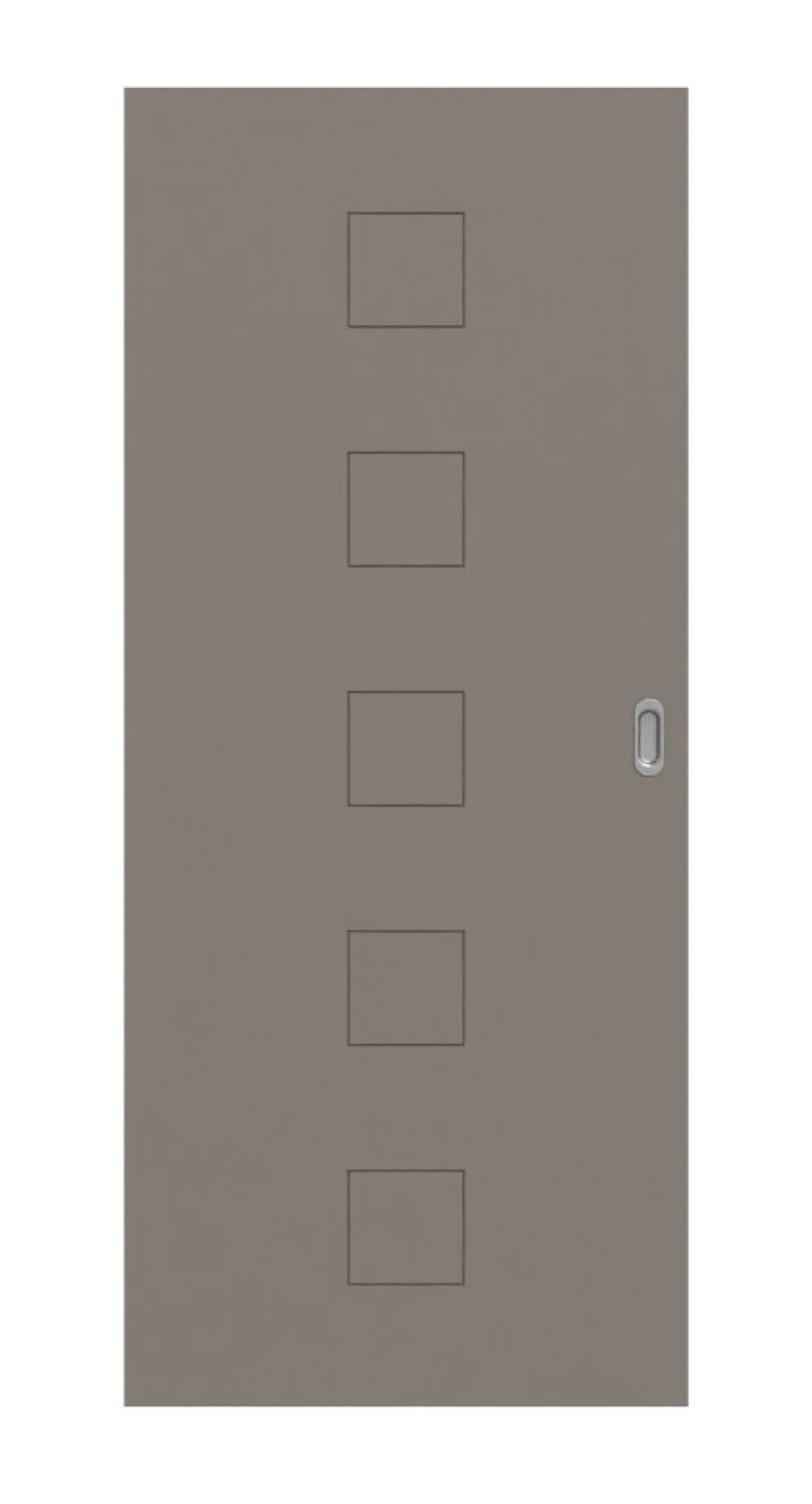 Frontansicht Signum 19 Basic Lack Taupe RAL 7048 Schiebetür - Huga