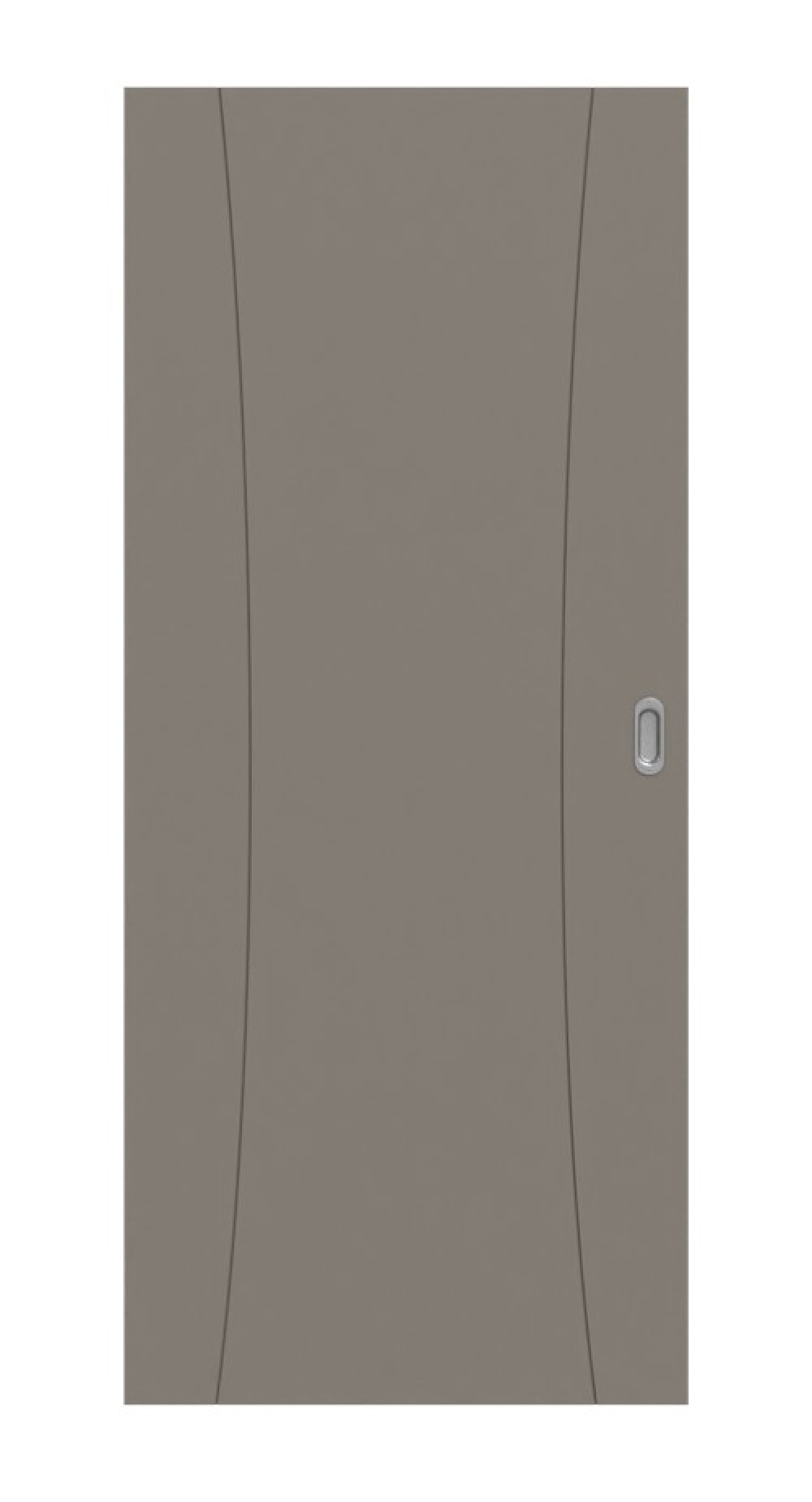 Frontansicht Signum 20 Basic Lack Taupe RAL 7048 Schiebetür - Huga