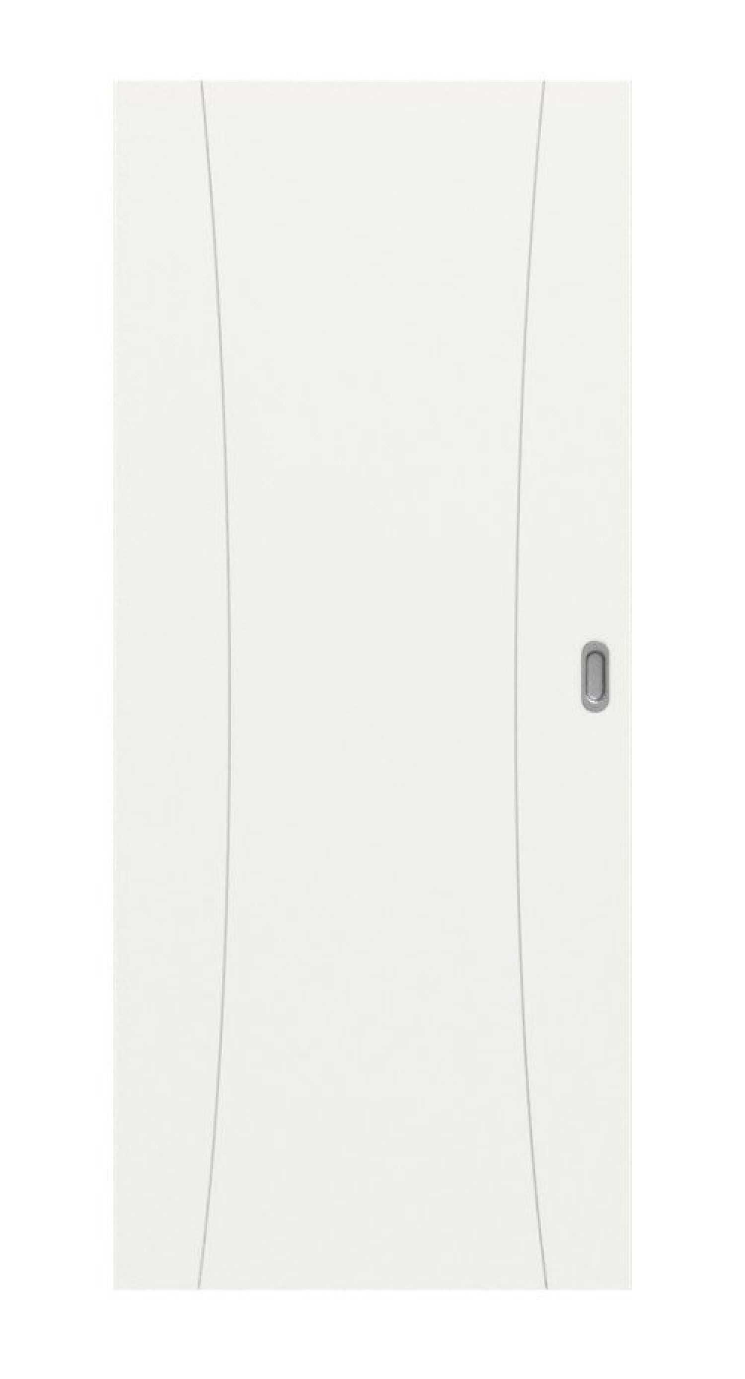 Frontansicht drzwi przesuwnych Groove 20 DesignLine lakierowanych w kolorze białym RAL 9016 - Hörmann