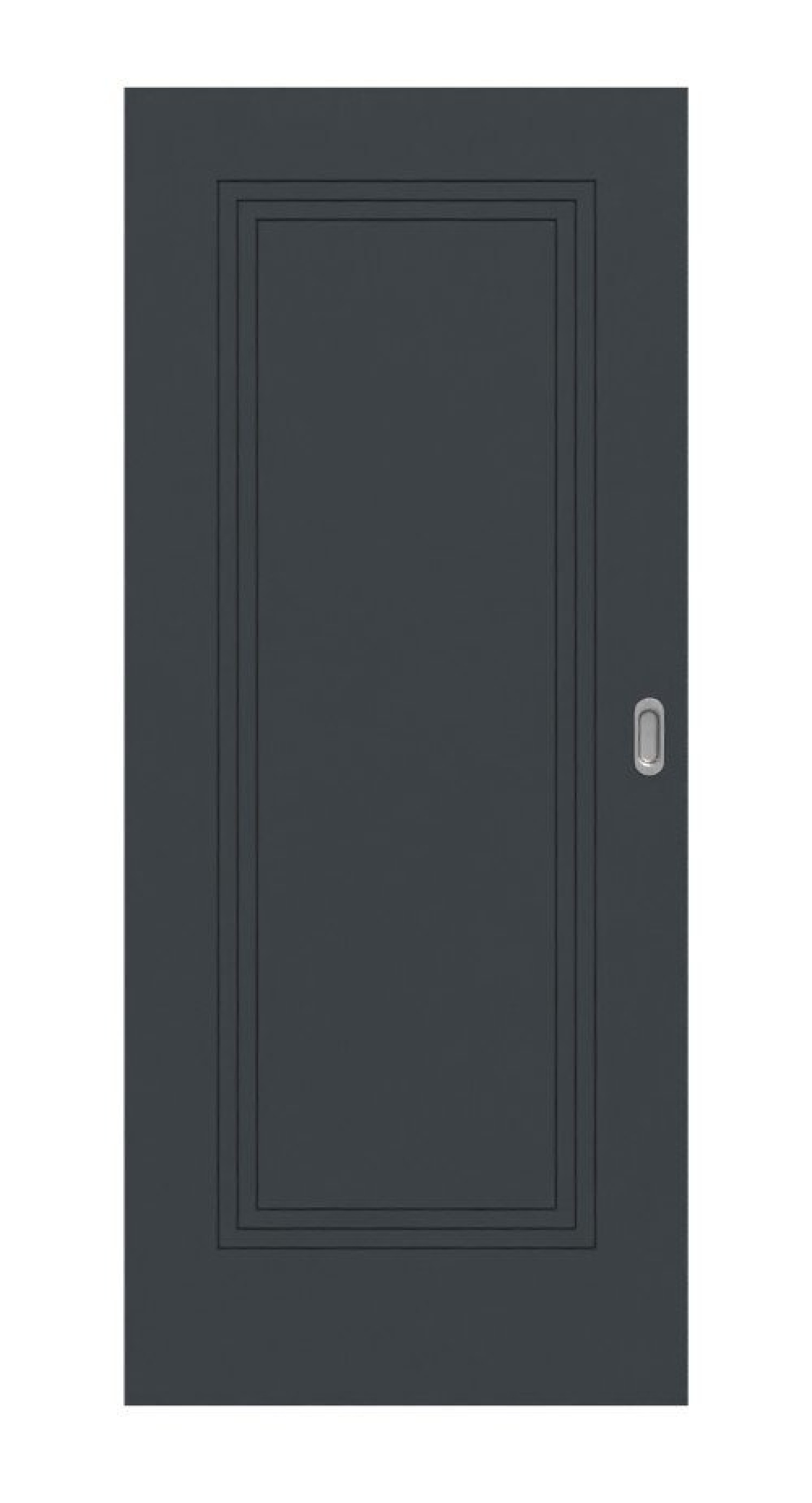 Widok z przodu drzwi przesuwnych Signum 21 Basic Lakier Antracyt RAL 7016 - Huga
