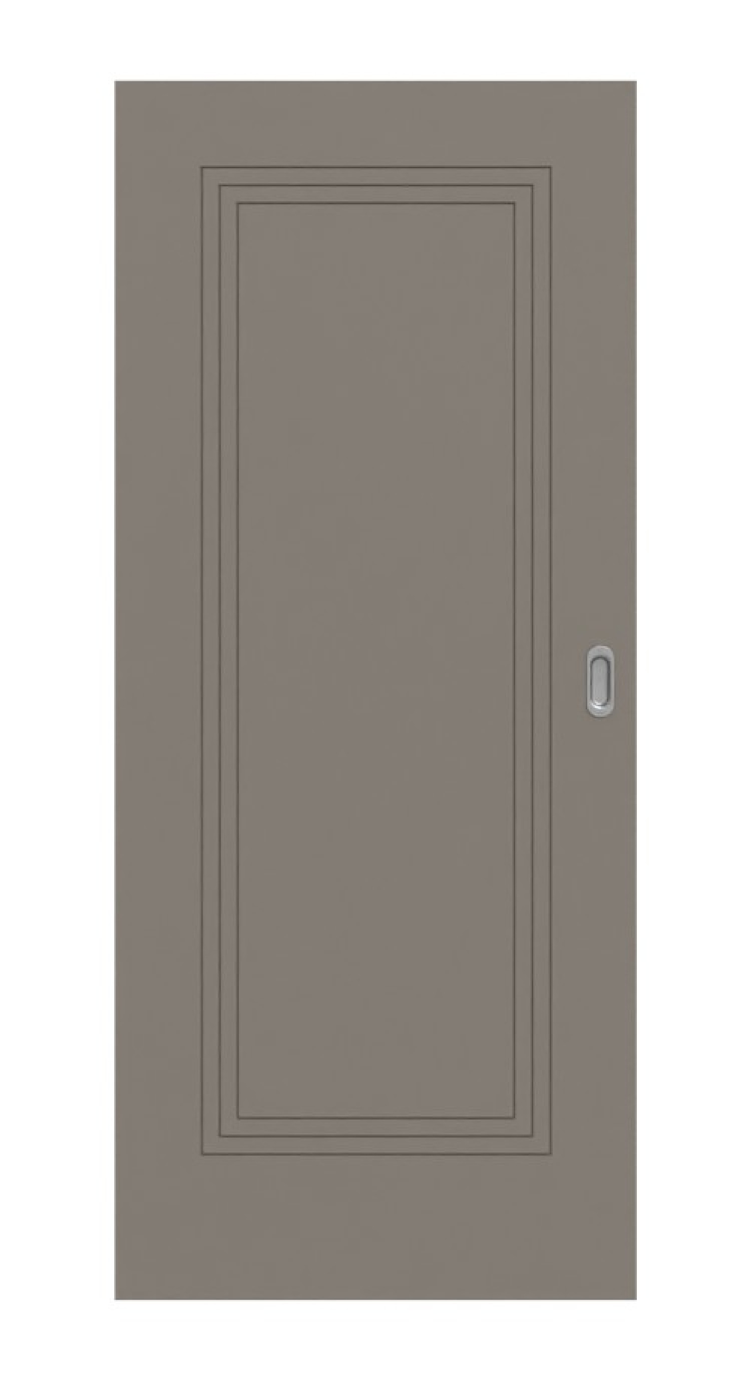 Frontansicht drzwi przesuwnych Signum 21 Basic Lack Taupe RAL 7048 - Huga