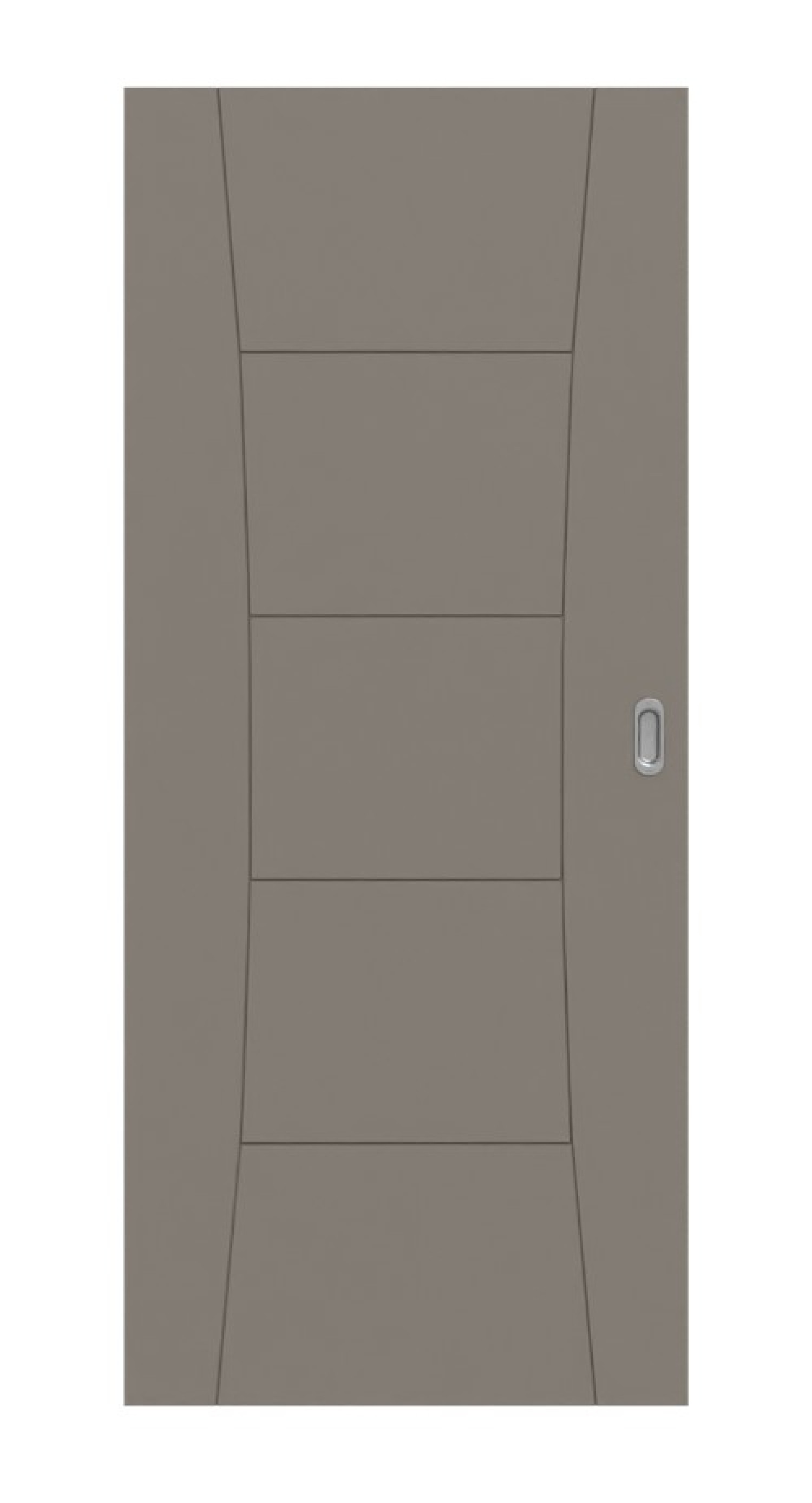 Frontansicht drzwi przesuwnych Signum 22 Basic Lack Taupe RAL 7048 - Huga