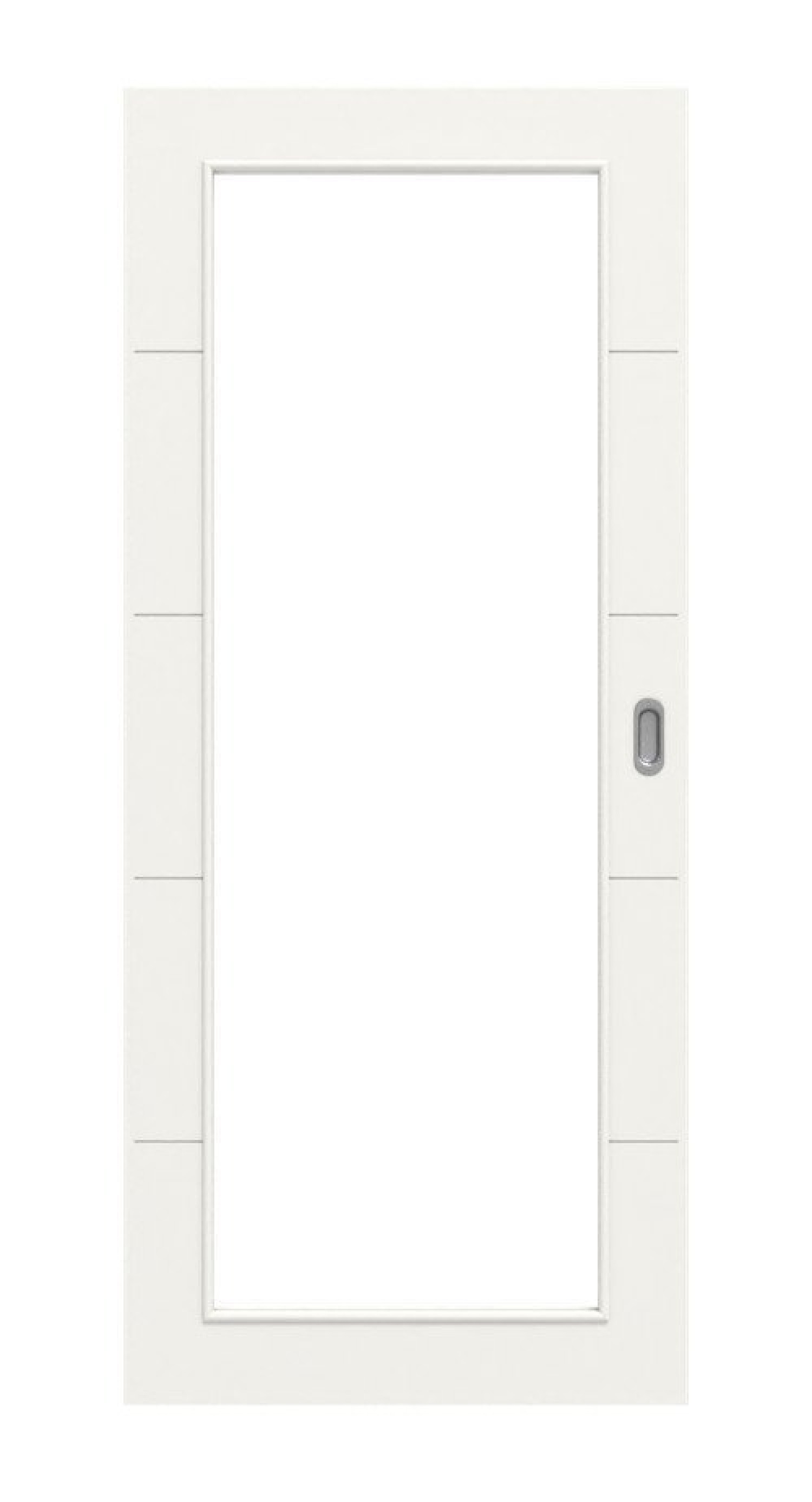 Widok frontowy drzwi przesuwnych Signum 27 LA 27 Basic Białe lakierowane - Huga