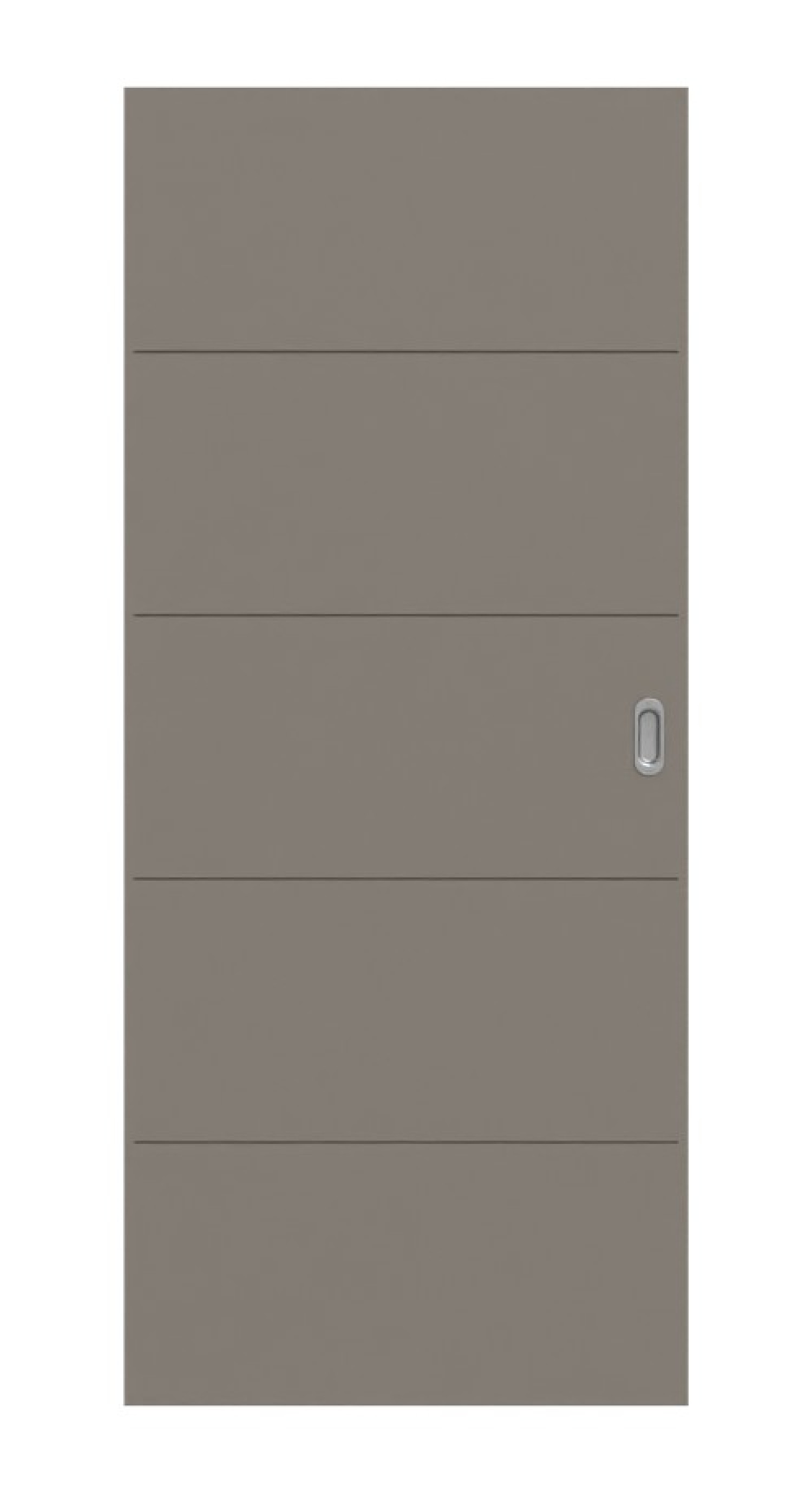 Frontansicht drzwi przesuwnych Signum 27 Basic Lack Taupe RAL 7048 - Huga