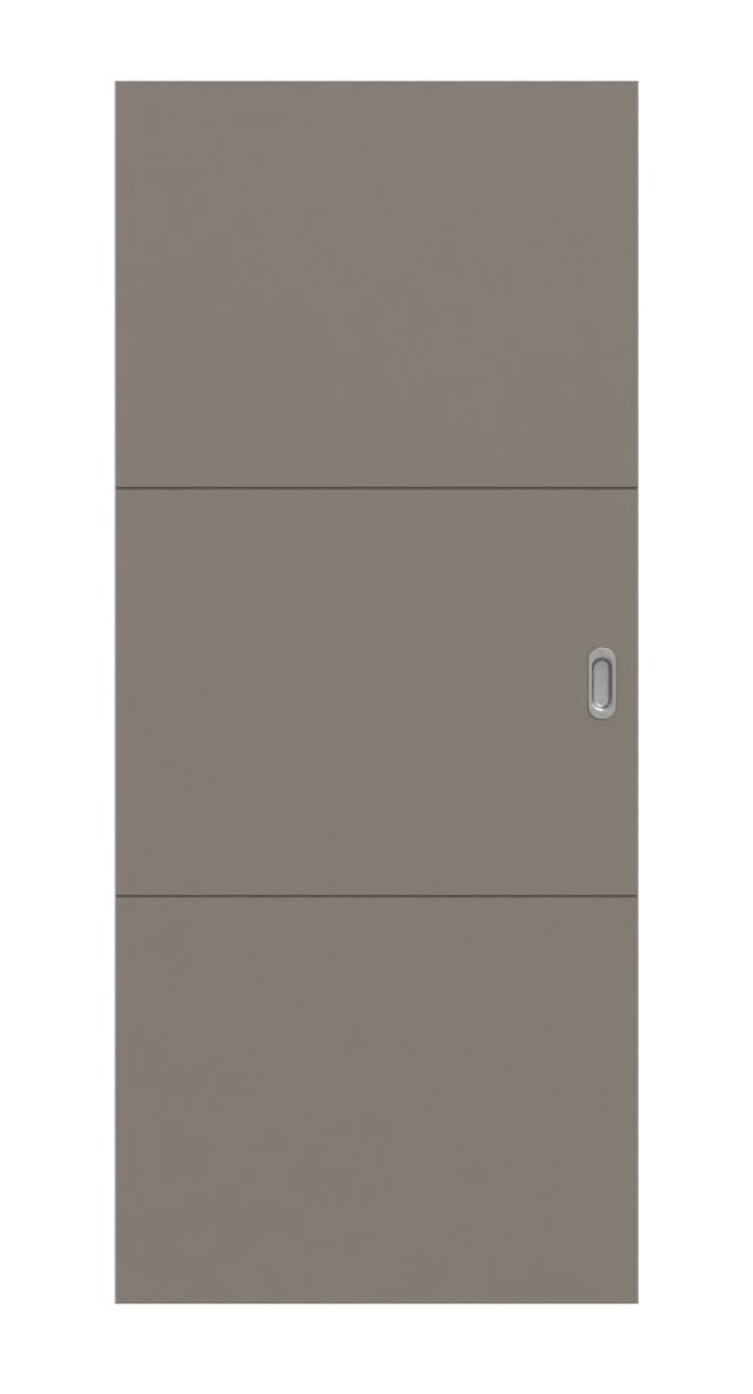 Frontansicht Signum 31 Basic Lack Taupe RAL 7048 Schiebetür - Huga