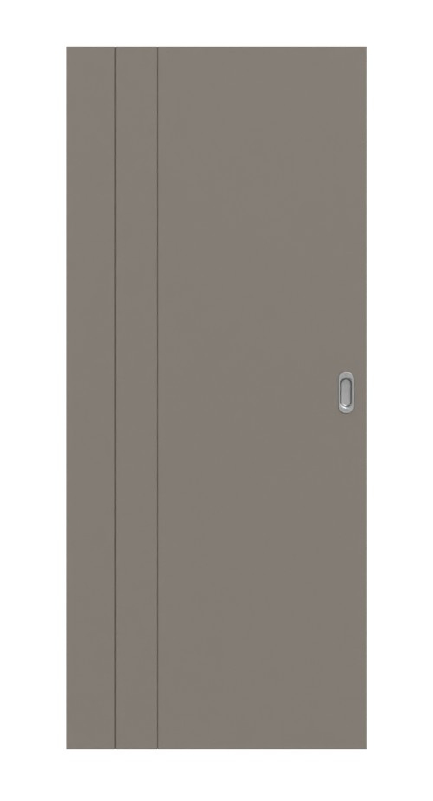 Frontansicht Signum 39 Basic Lack Taupe RAL 7048 Schiebetür - Huga