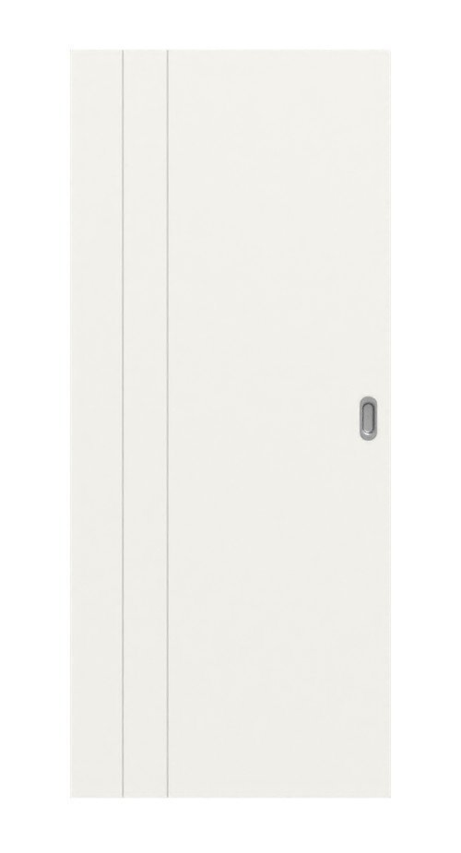 Frontansicht drzwi przesuwnych Groove 39 DesignLine w lakierze białym RAL 9016 - Hörmann