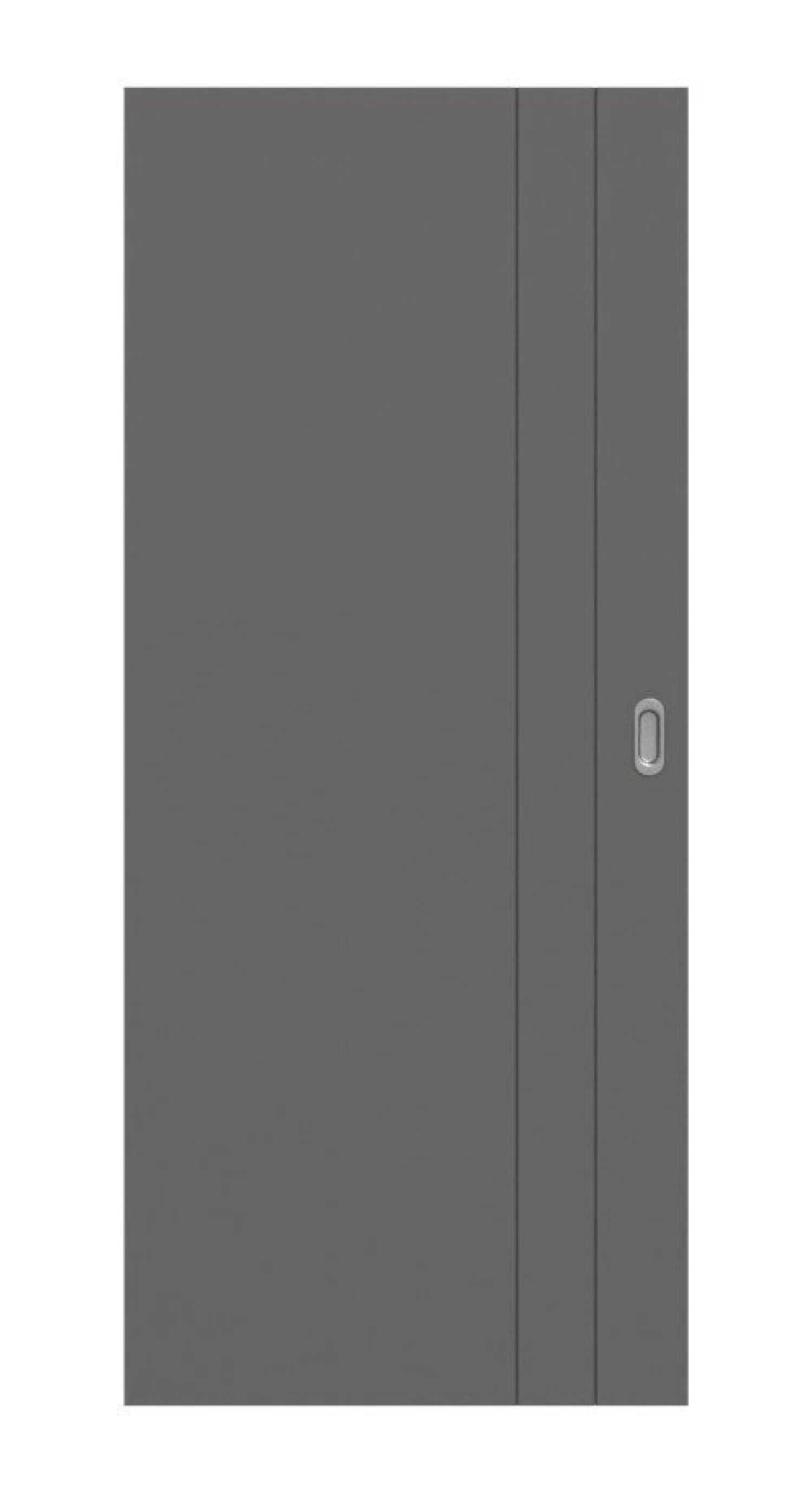 Frontansicht Huga Schiebetür Signum 44 Hygge szary RAL 7037 Lakier Concept