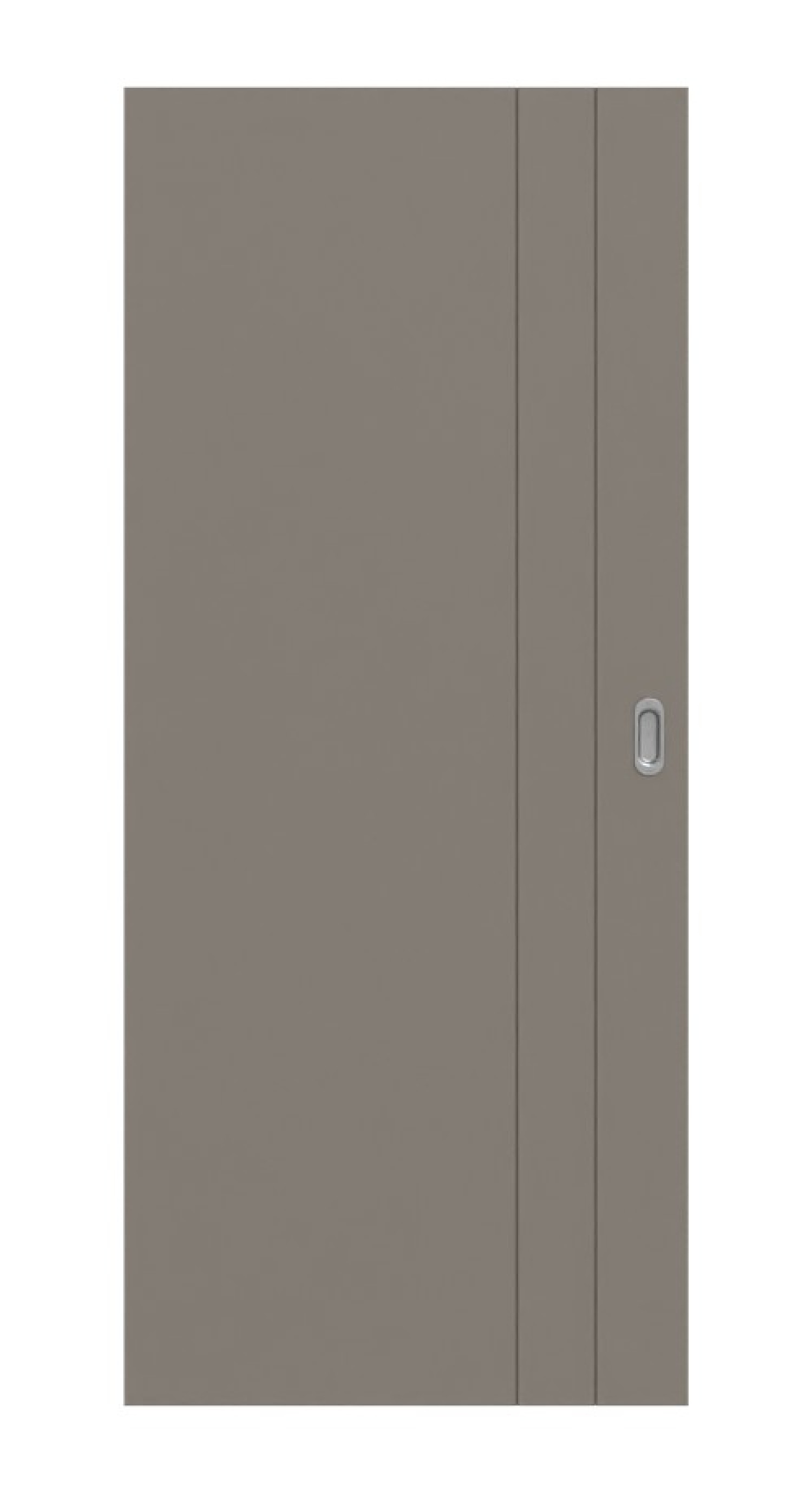 Frontansicht Signum 44 Basic Lack Taupe RAL 7048 Schiebetür - Huga