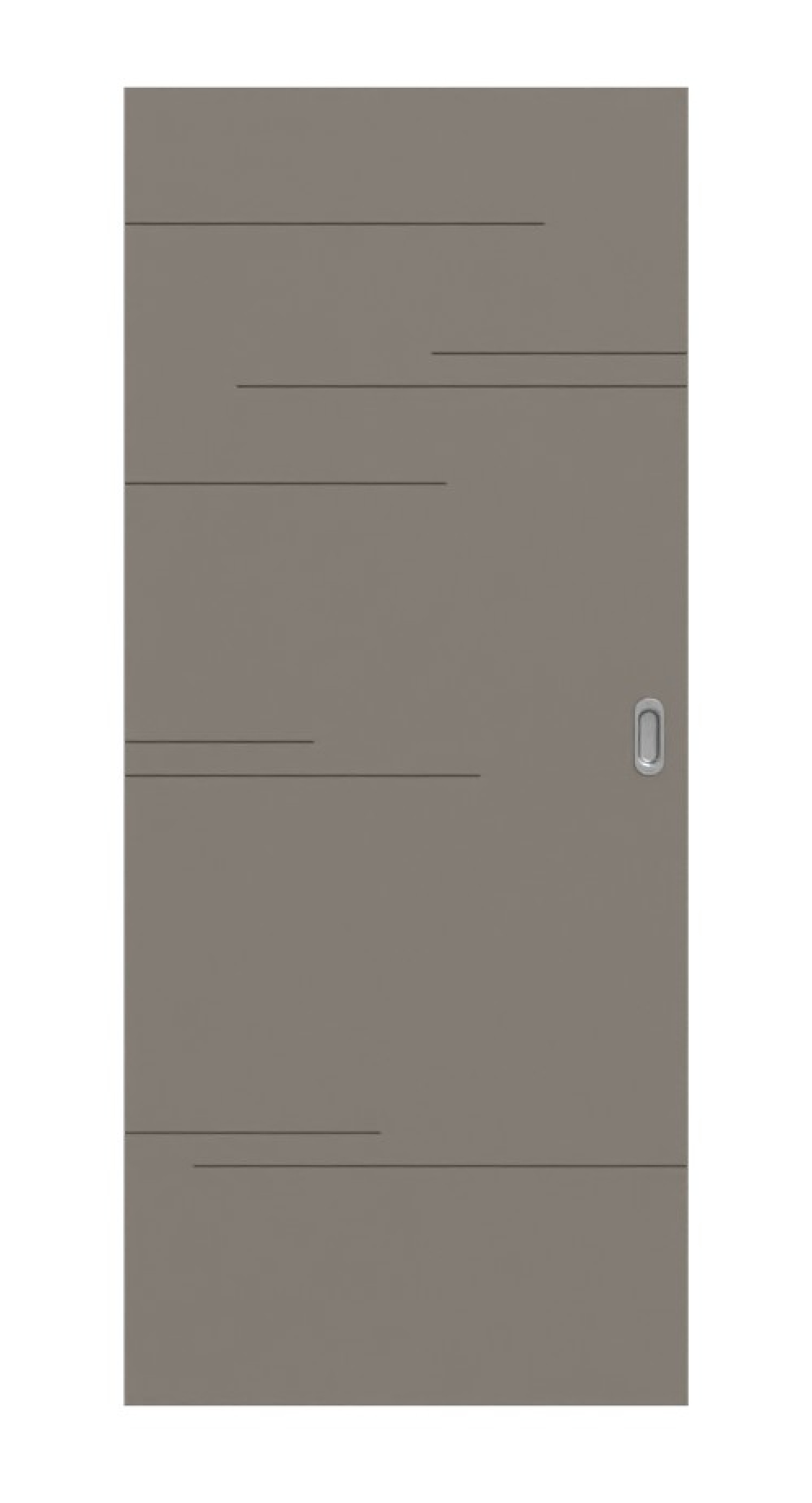 Frontansicht Signum 50 Basic Lack Taupe RAL 7048 Schiebetür - Huga