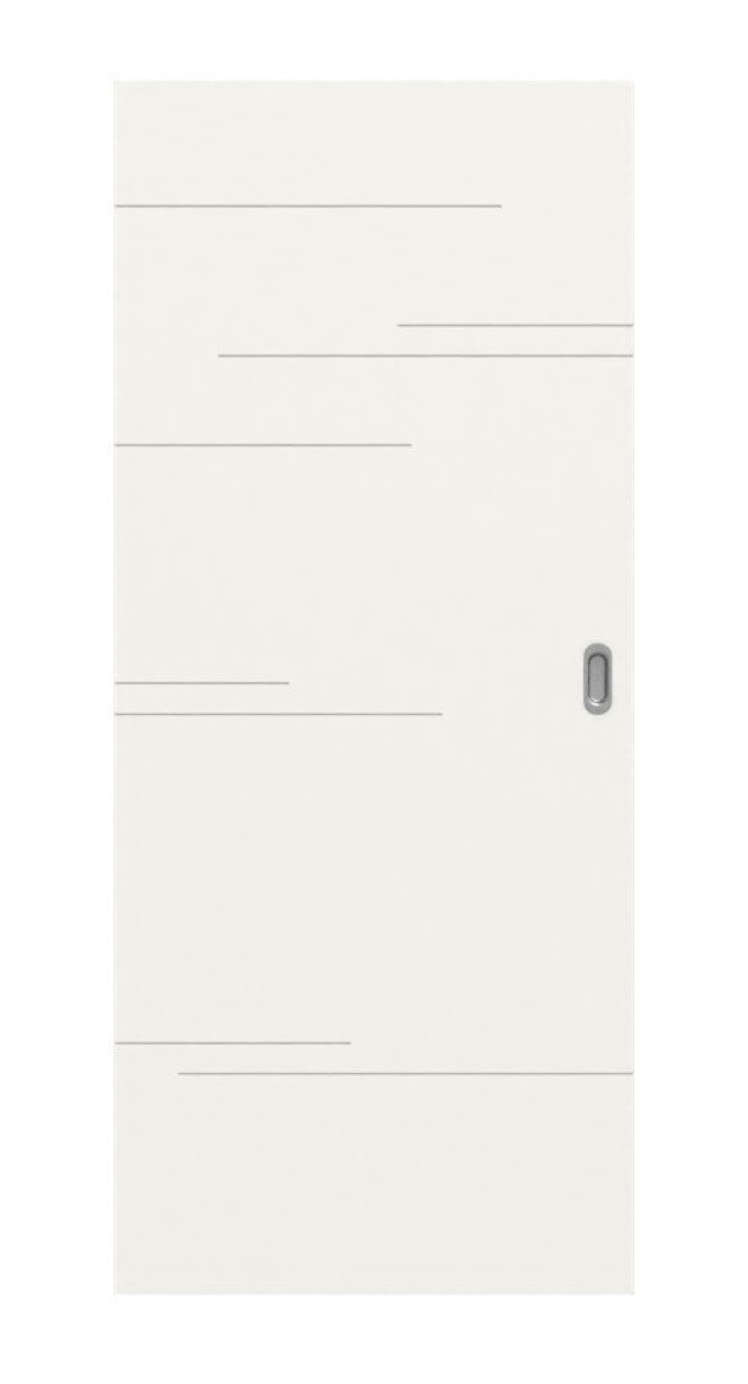 Front view of Signum 50 Basic Lacquer Traffic White RAL 9016 Sliding Door - Huga