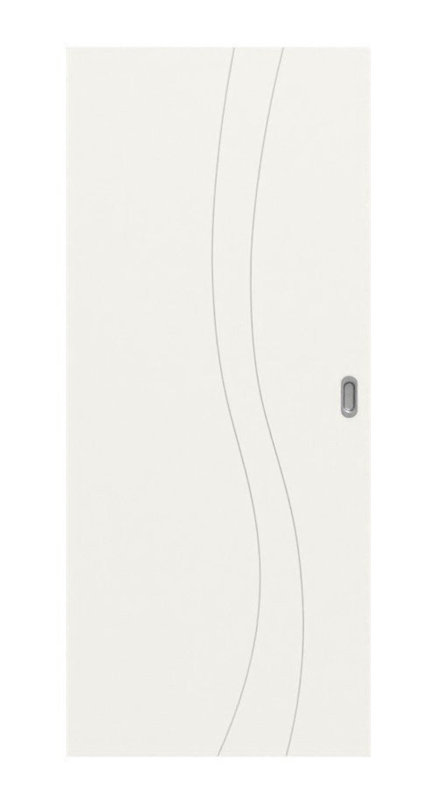 Frontansicht drzwi przesuwnych Groove 51 DesignLine lakierowanych w kolorze białym RAL 9016 - Hörmann