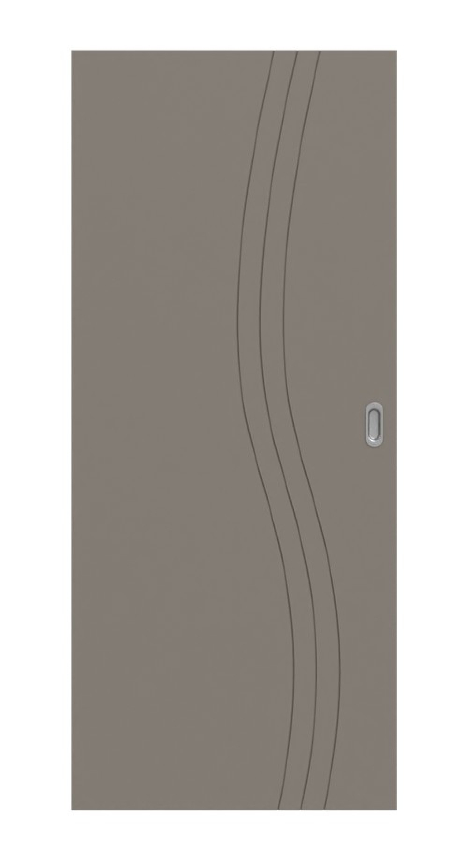 Frontansicht Signum 53 Basic Lack Taupe RAL 7048 Schiebetür - Huga
