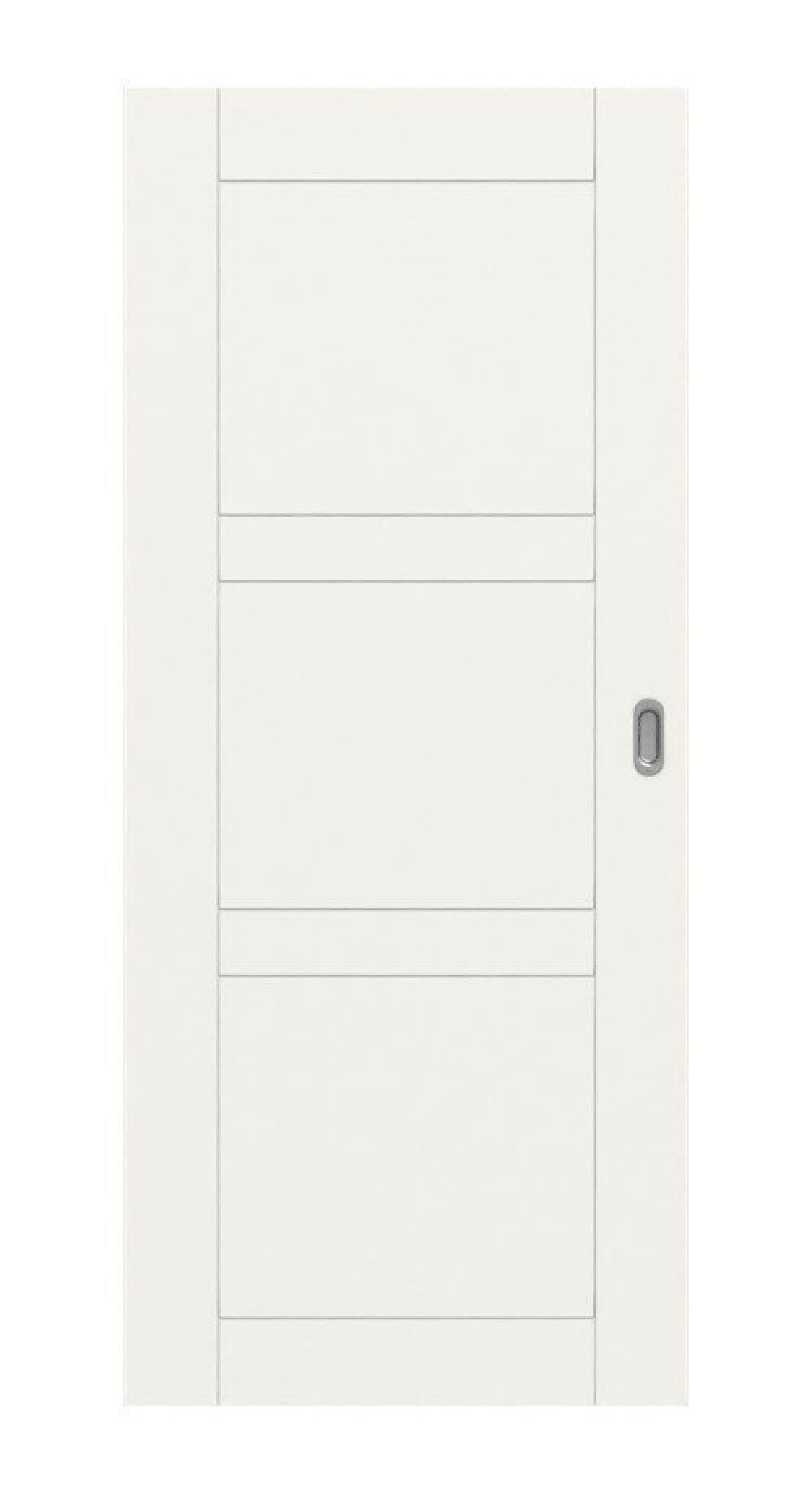 Frontansicht Signum 89 Basic Lak RAL 9016 Biała Schiebetür - Huga