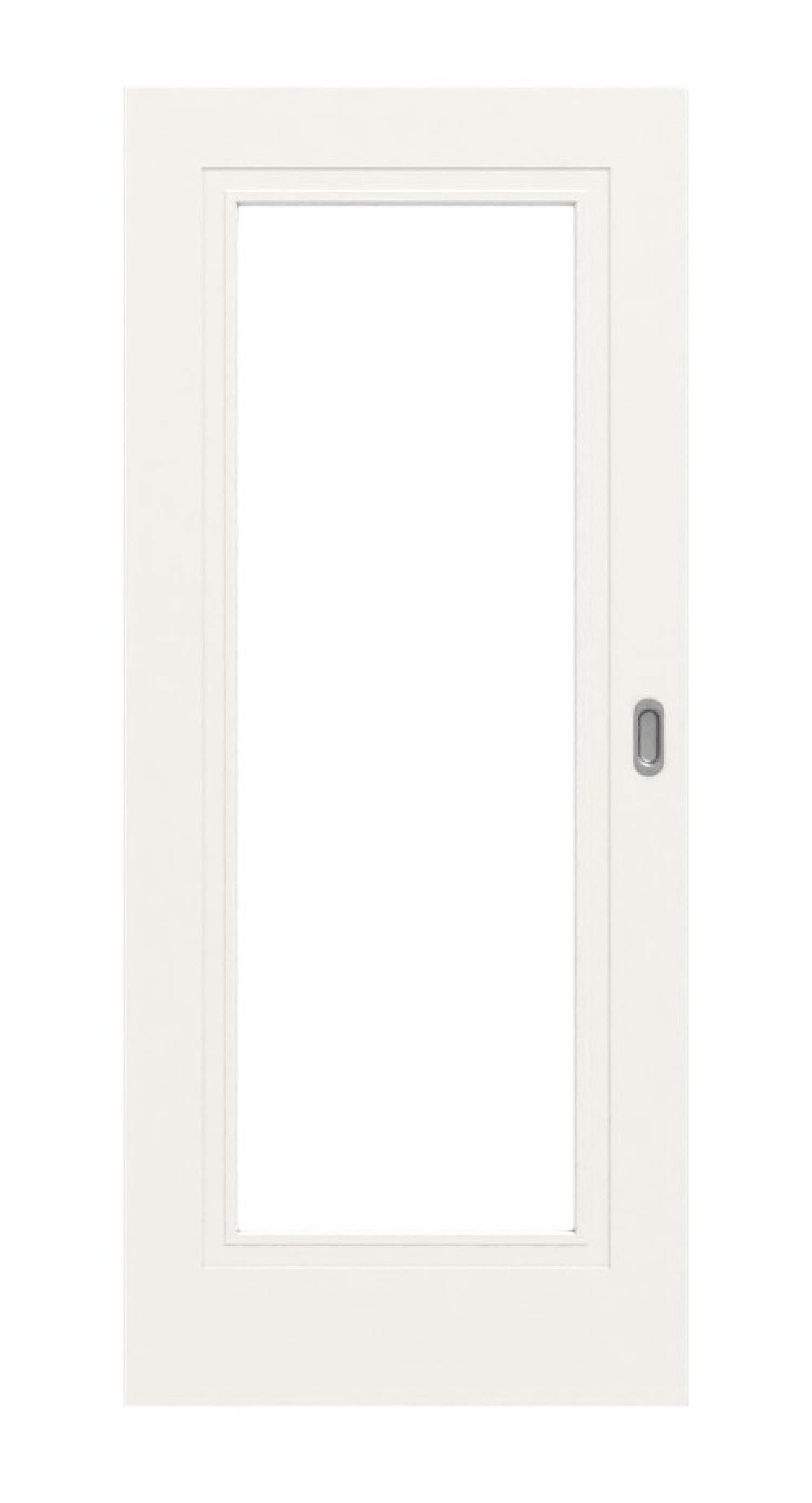 Widok frontowy drzwi przesuwnych Lacuna 1 LA Classic Białe lakierowane - Huga