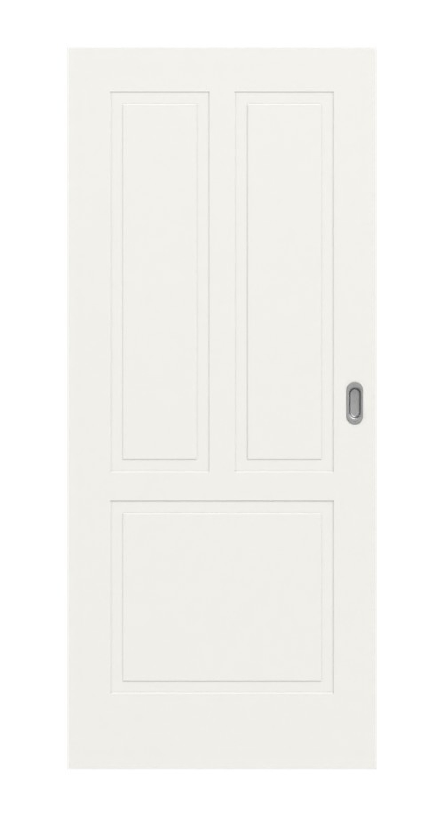 Frontansicht Lacuna 3 Classic Białe lakierowane drzwi przesuwne - Huga