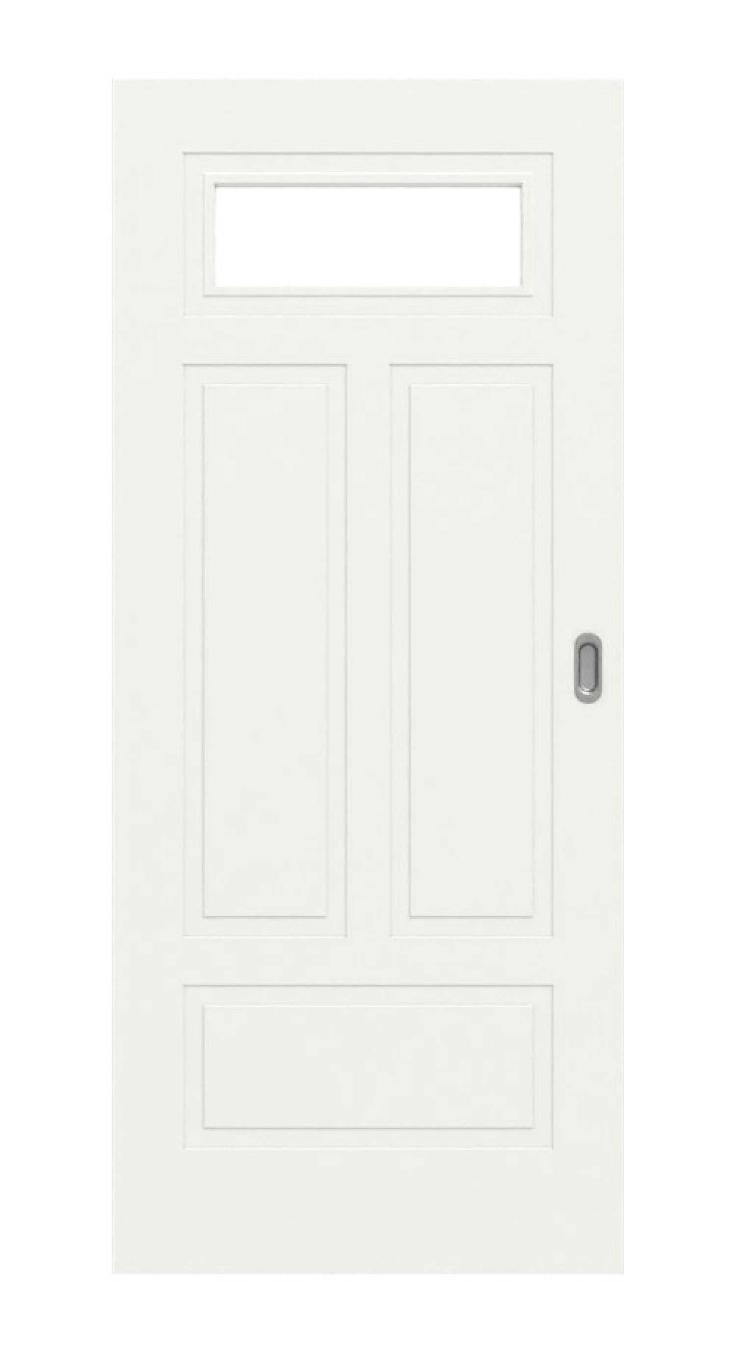 Widok frontowy drzwi przesuwnych Lacuna 6 LA 1 Classic Białe lakierowane - Huga