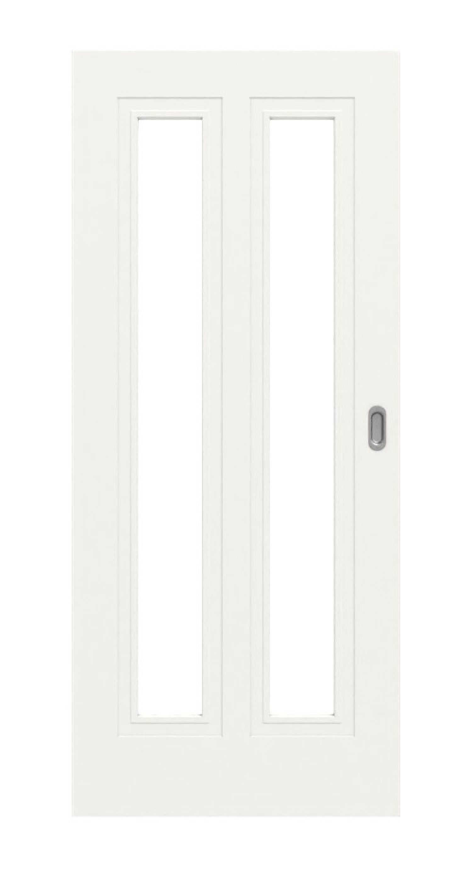Widok frontowy drzwi przesuwnych Lacuna 8 LA Classic białe lakierowane - Huga