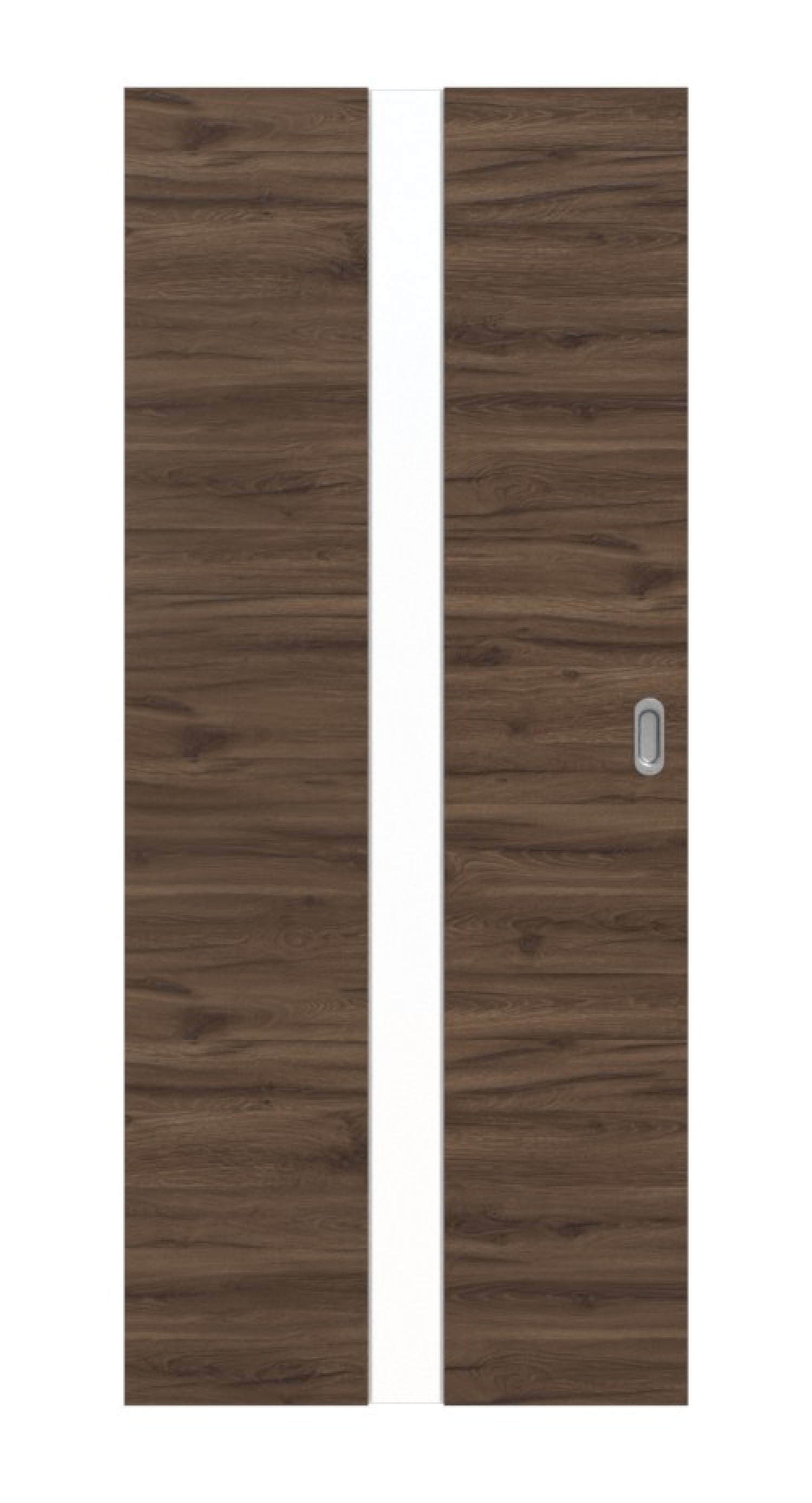 HÖRMANN Drzwi przesuwne Pure 1 Dąb alpejski poziomo Duradecor DesignLine z oknem świetlnym na środku