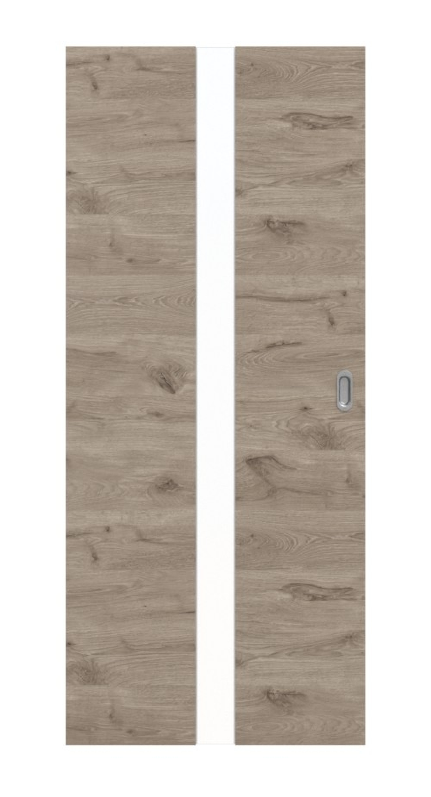 HÖRMANN Drzwi przesuwne Pure 1 Dąb północny poziomy Duradecor DesignLine z oknem świetlnym pośrodku