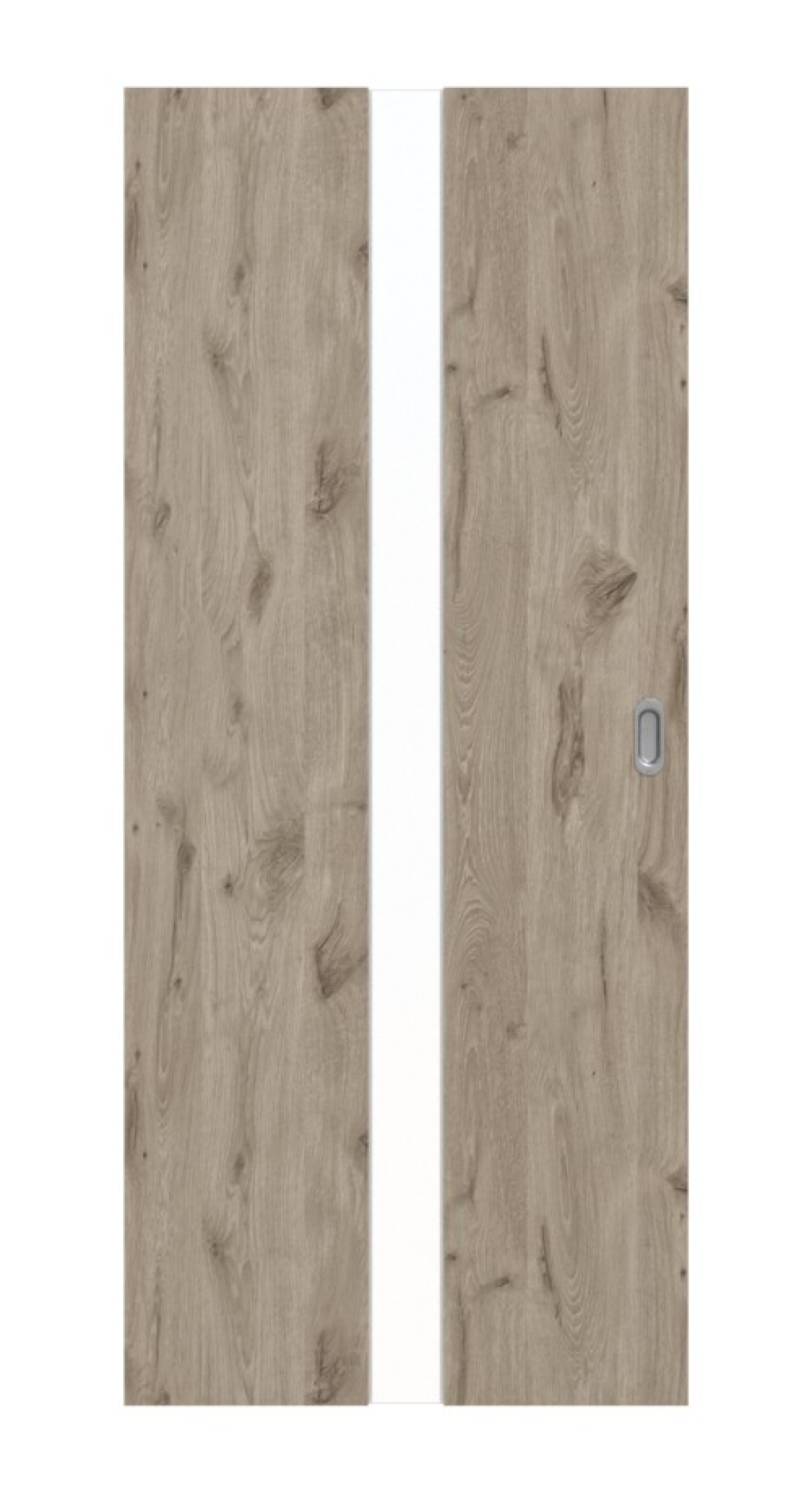 HÖRMANN Drzwi przesuwne Pure 1 Dąb północny Duradecor DesignLine z centralnym przeszkleniem