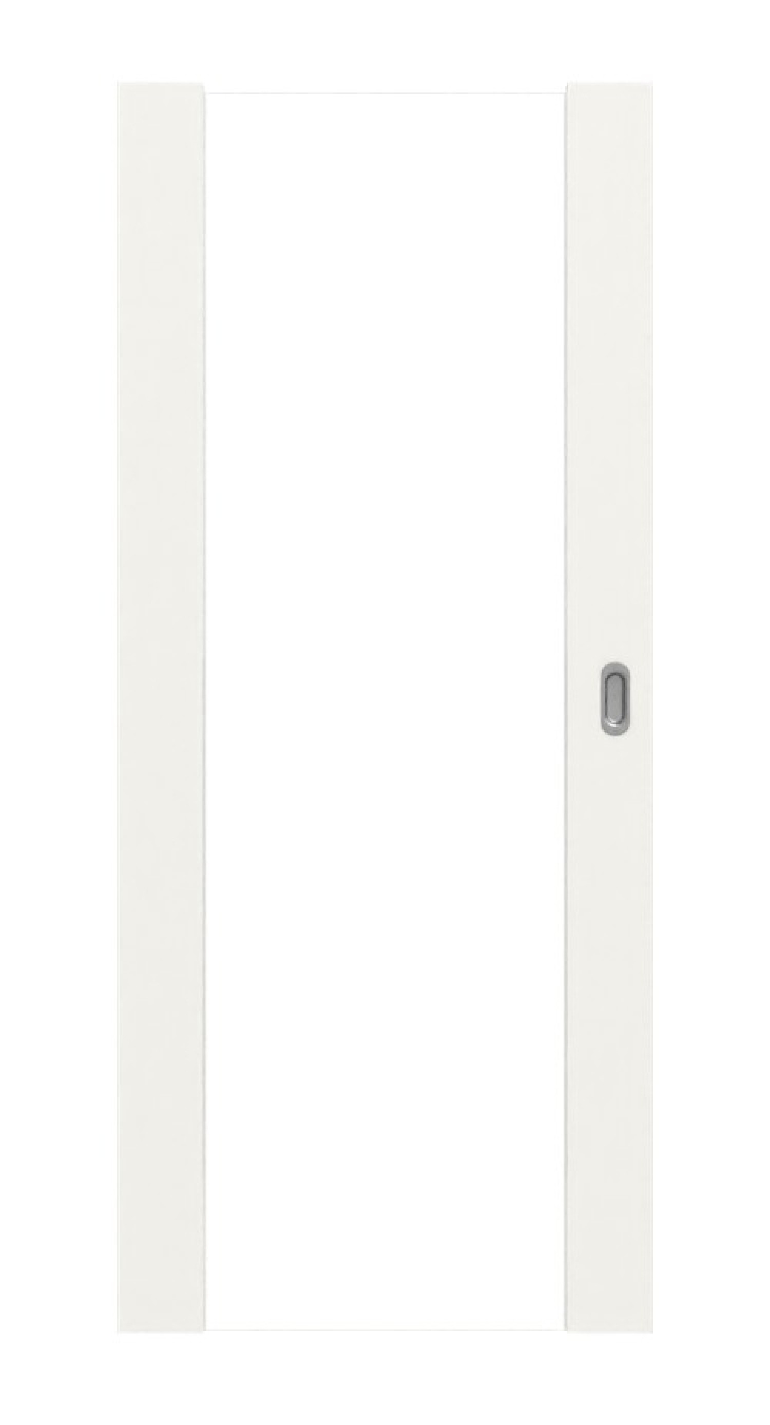 Widok z przodu drzwi przesuwnych Sueno 1 Basic Durat w kolorze białym RAL 9016 - Huga