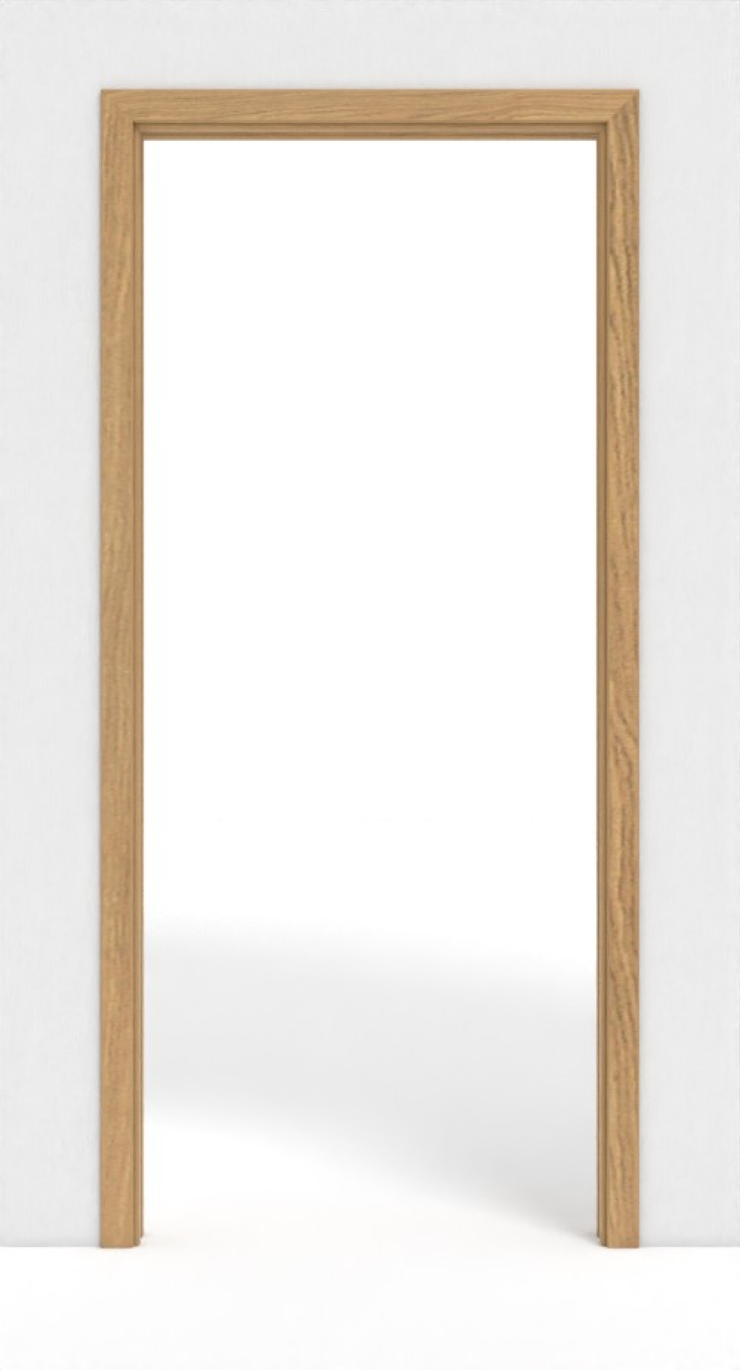 Frontowy obraz systemu drzwi przesuwnych PortaLit dąb jasny EIB310 w ścianie - Westag