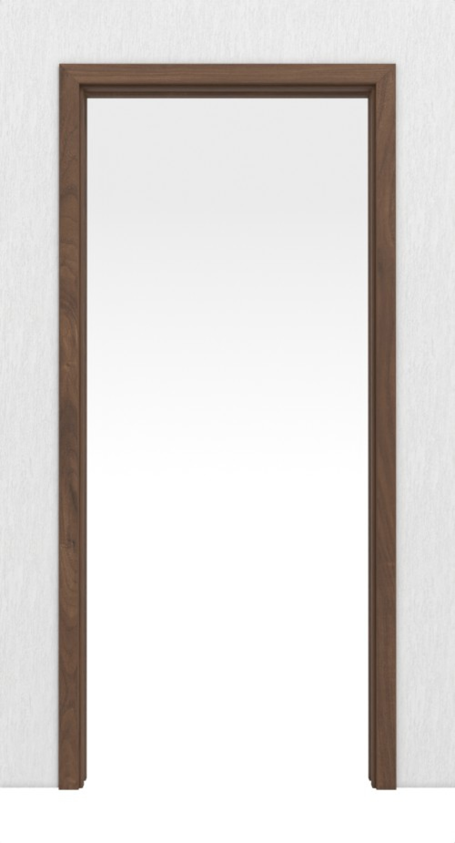 Widok frontowy systemu drzwi przesuwnych WESTAG w ścianie orzech Trentino NU 717 PortaLit CPL