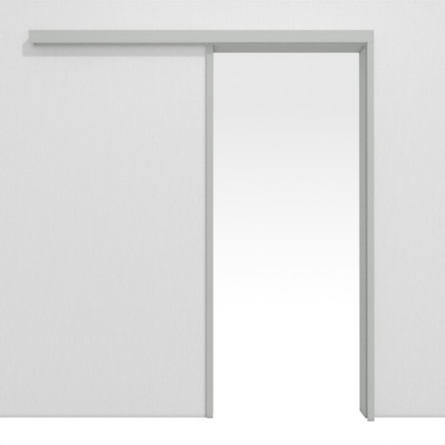 Front view of steel sliding door frame for stud work 1-leaf - Hörmann