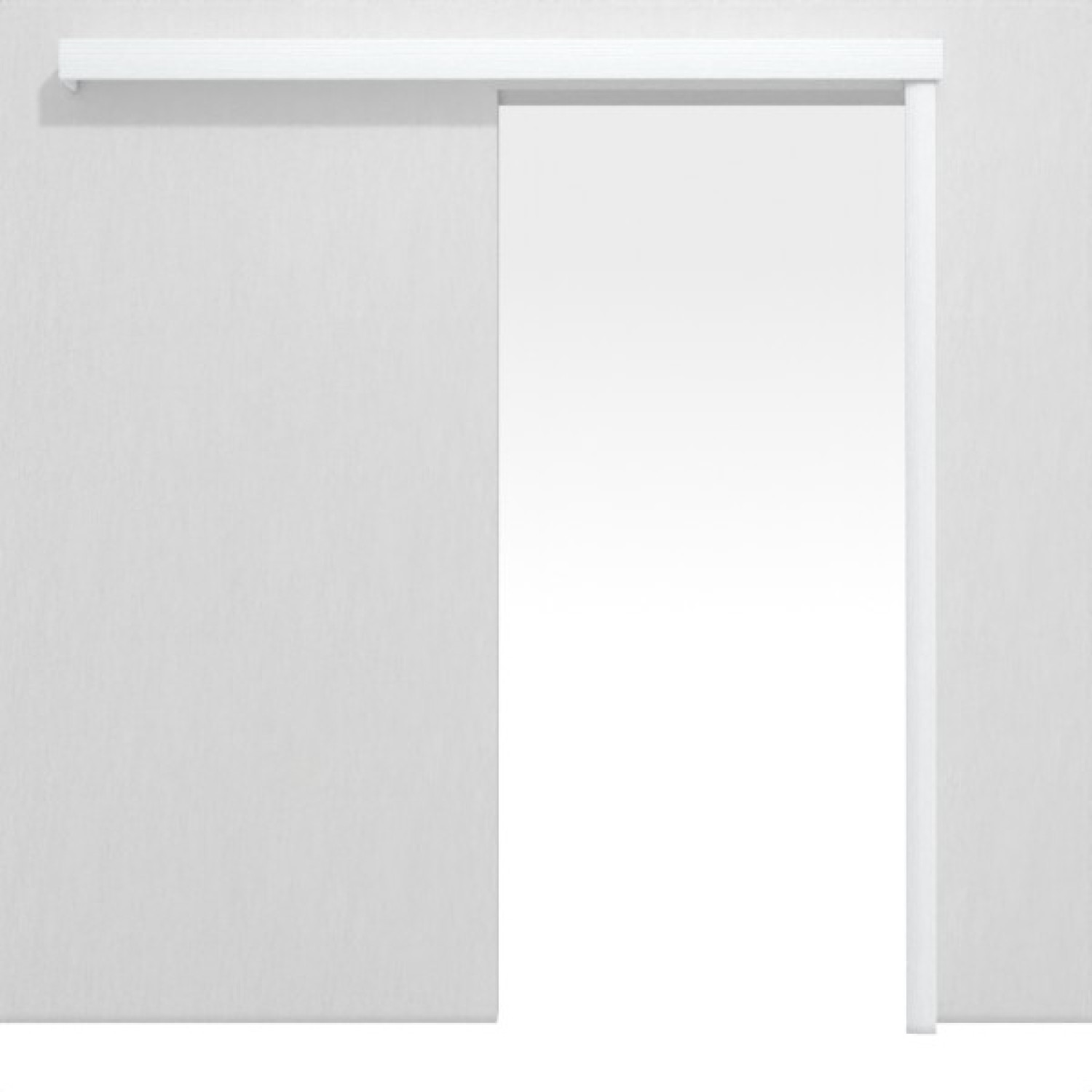 System drzwi przesuwnych Biały folia dekoracyjna przed ścianą bez ościeżnicy