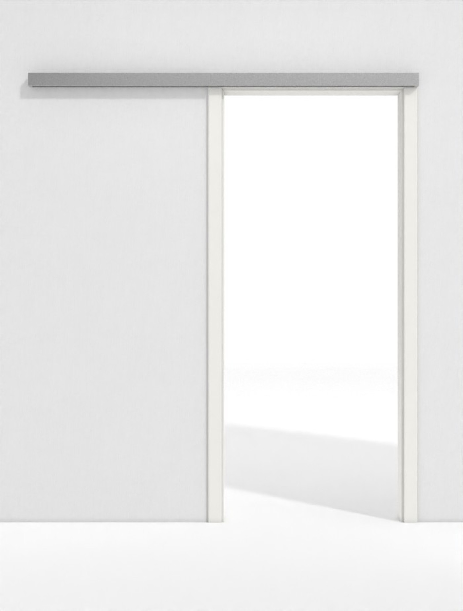 System przesuwnych drzwi GARANT Line, montowanych na ścianie, białe lakierowane 9016