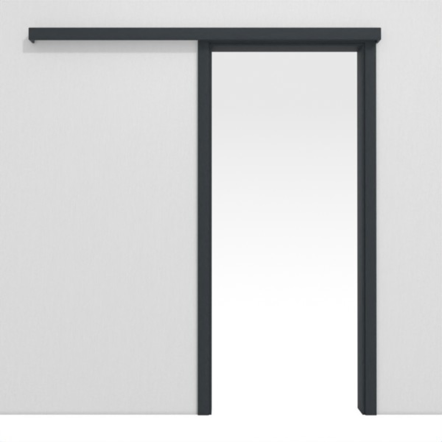HÖRMANN system drzwi przesuwnych montowany na ścianie antracyt RAL 7016 lakier ProLine z ościeżnicą