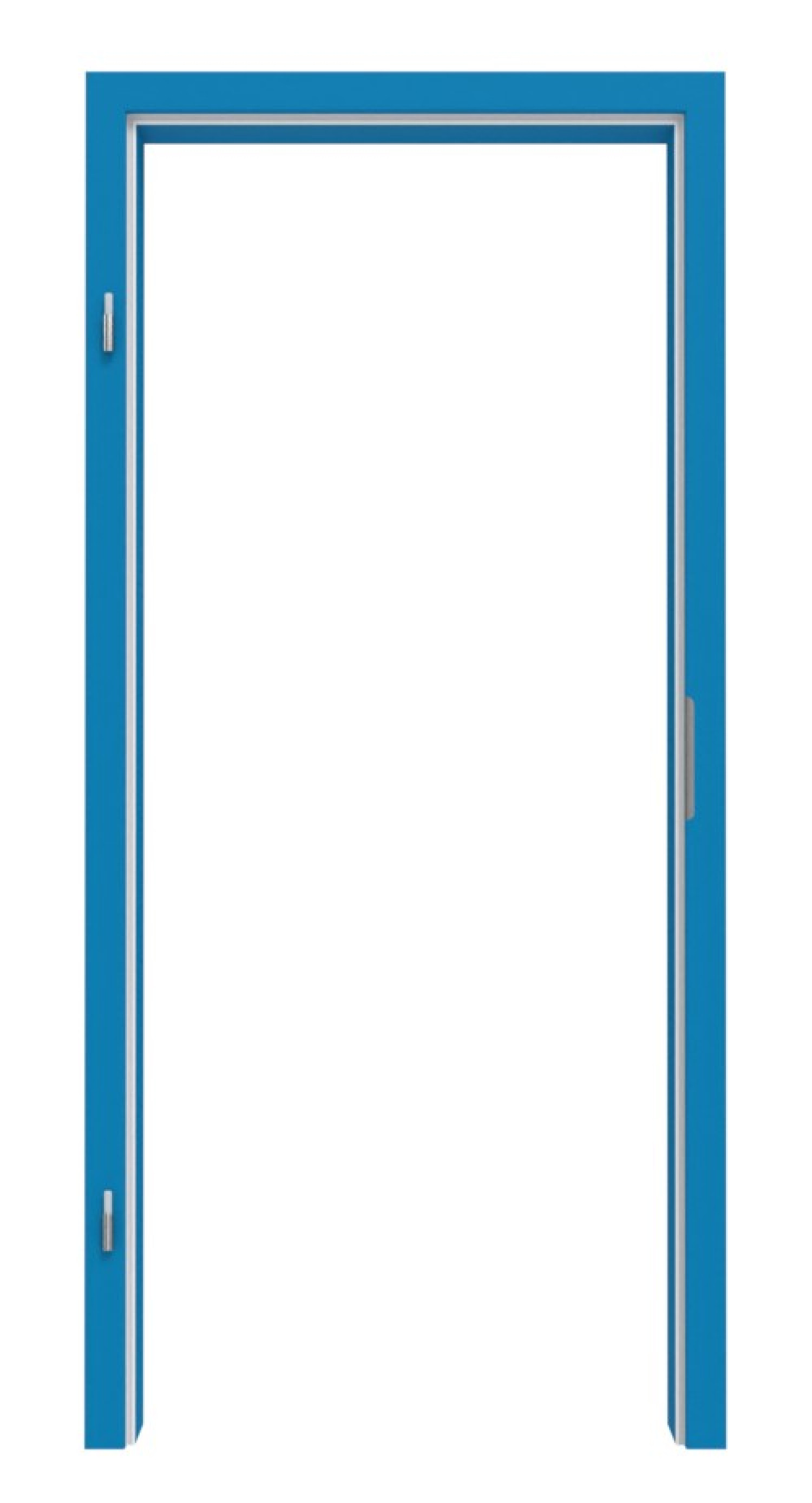Obraz z ramą RAL 5015 Niebieski nieba Okrągły brzeg - Lebo