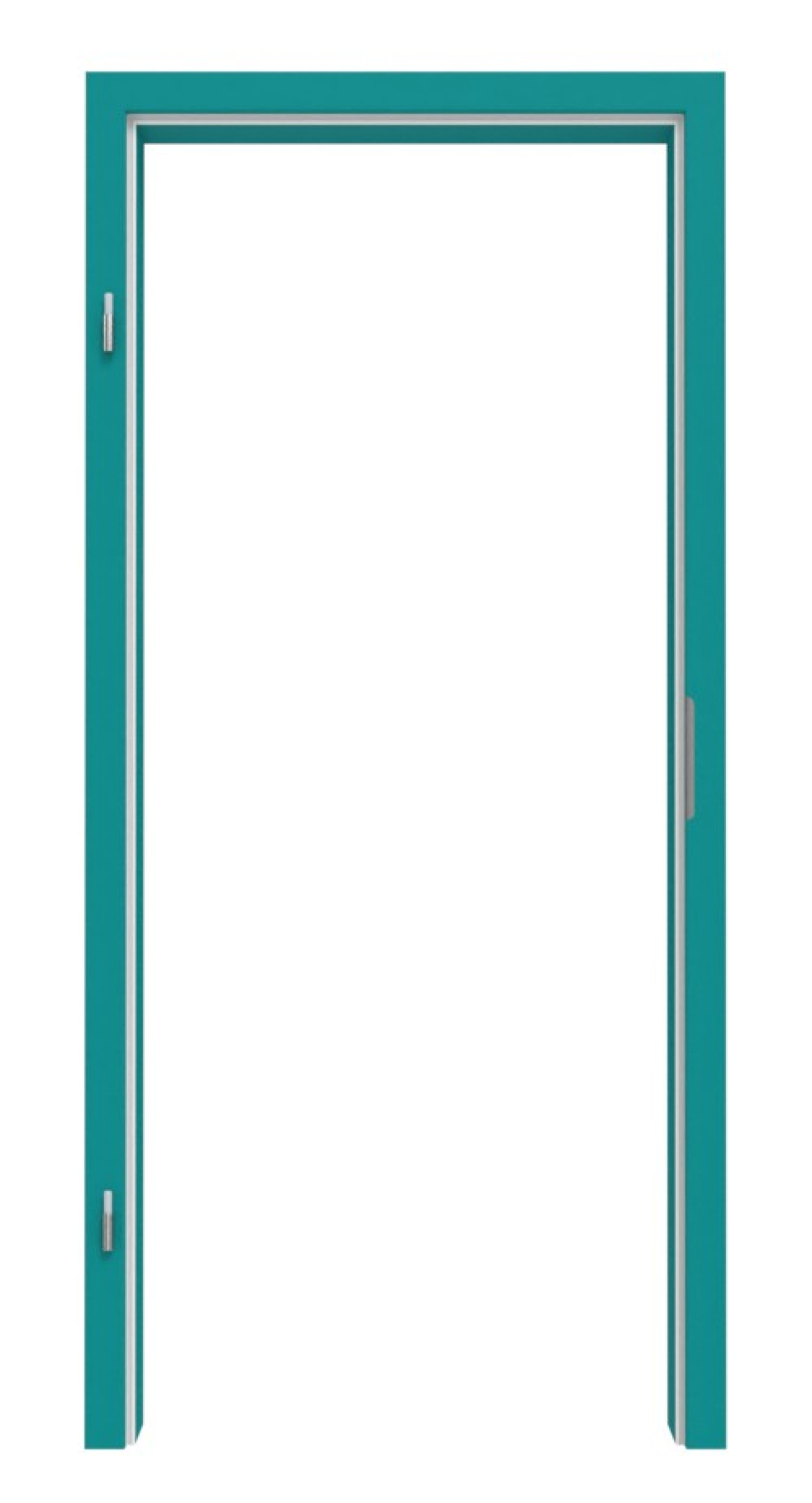 Zdjęcie ościeżnicy RAL 5018 turkusowy niebieski zaokrąglona krawędź - Lebo