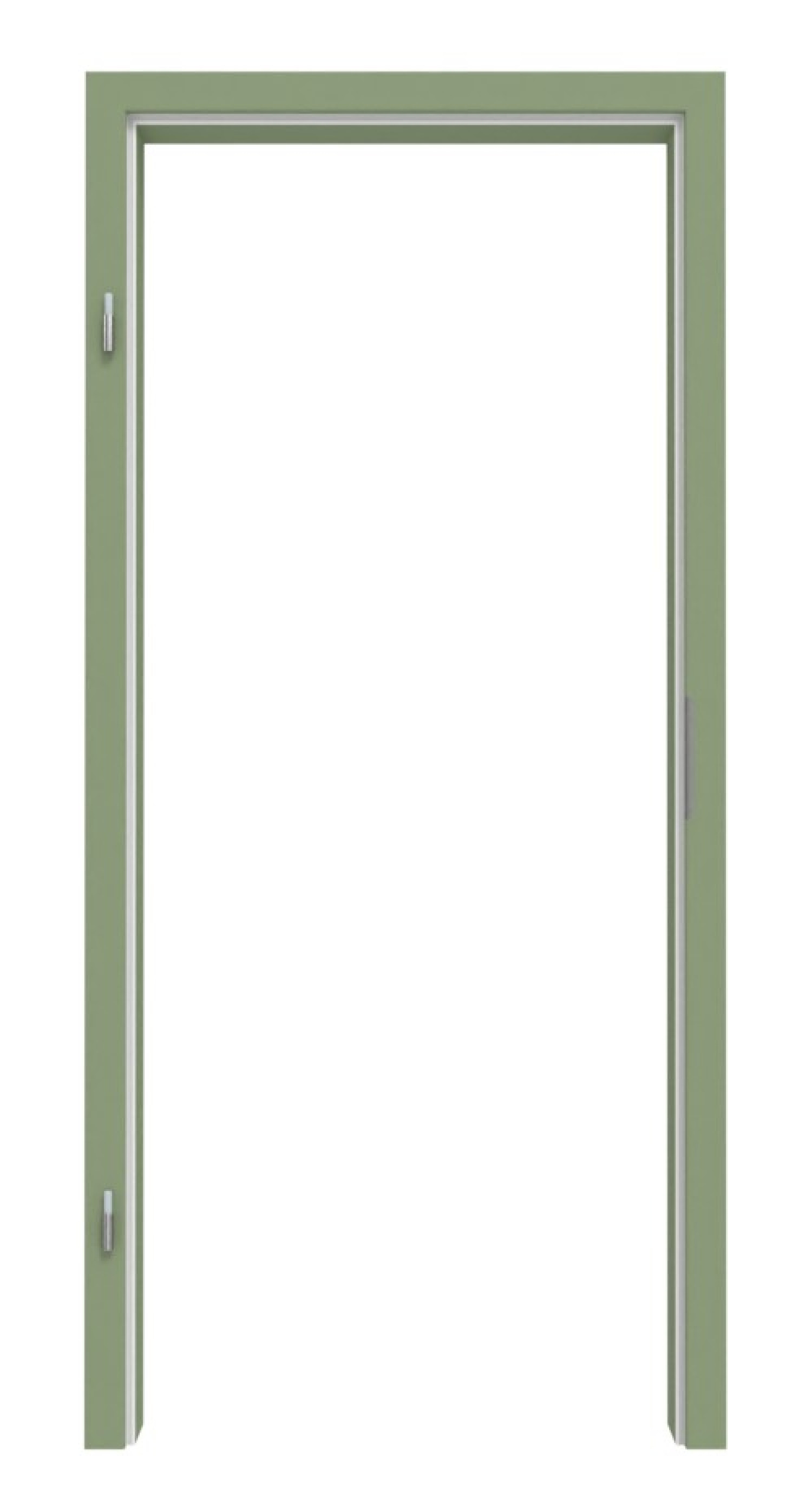 Zdjęcie ościeżnicy RAL 6021 zielony blady zaokrąglona krawędź - Lebo
