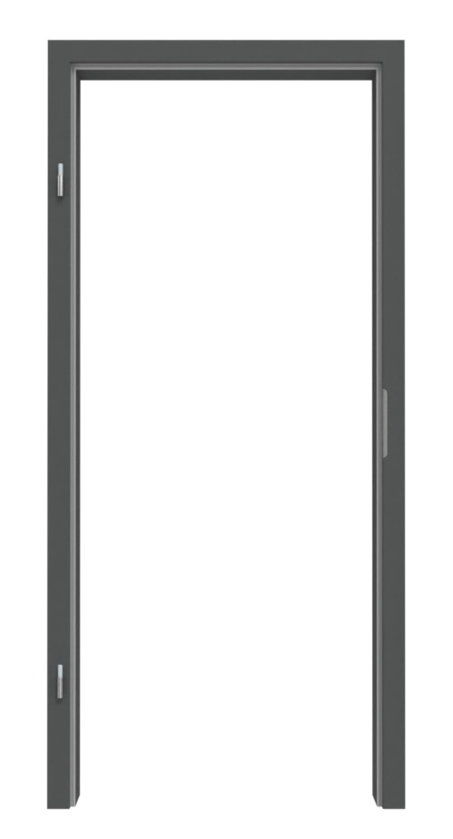 Zdjęcie ościeżnicy RAL 7043 szary drogowy B zaokrąglona krawędź - Lebo