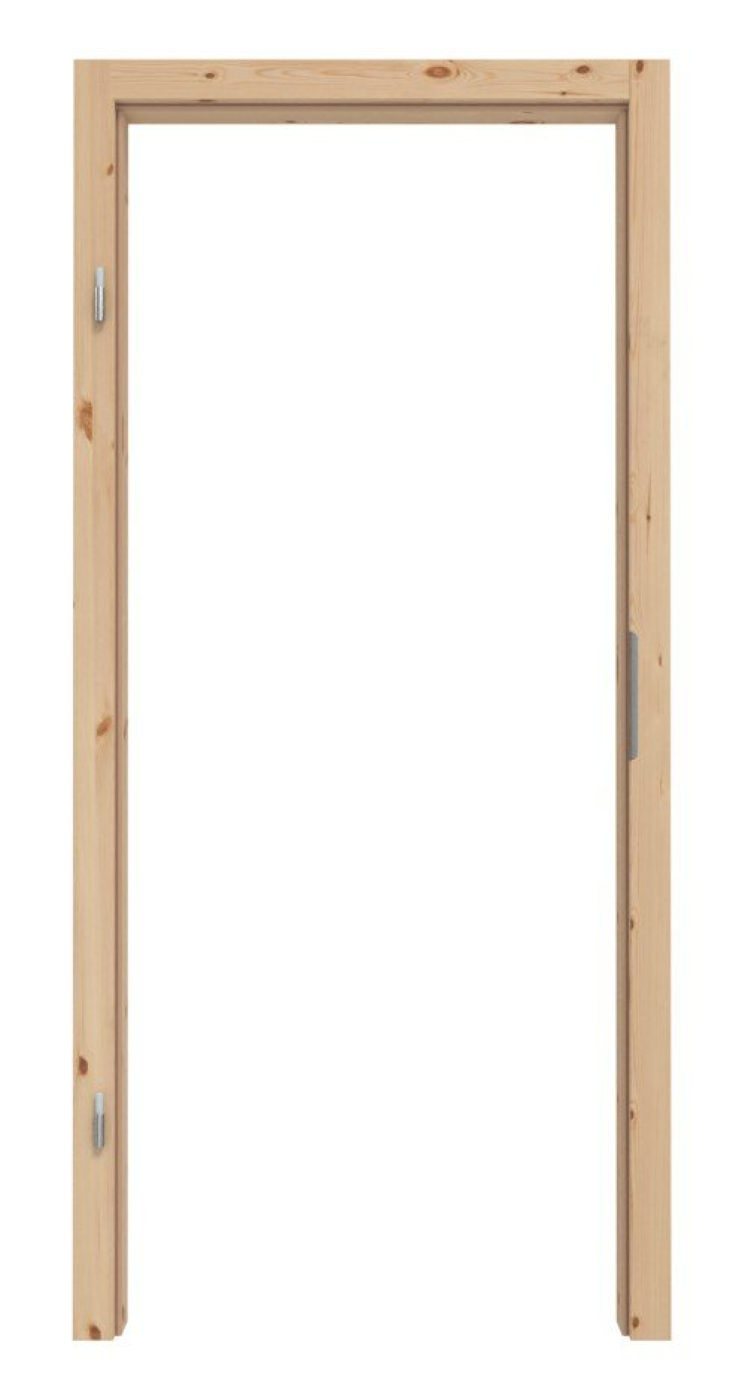 Front view of solid wood frame pine knotty without miter profile C