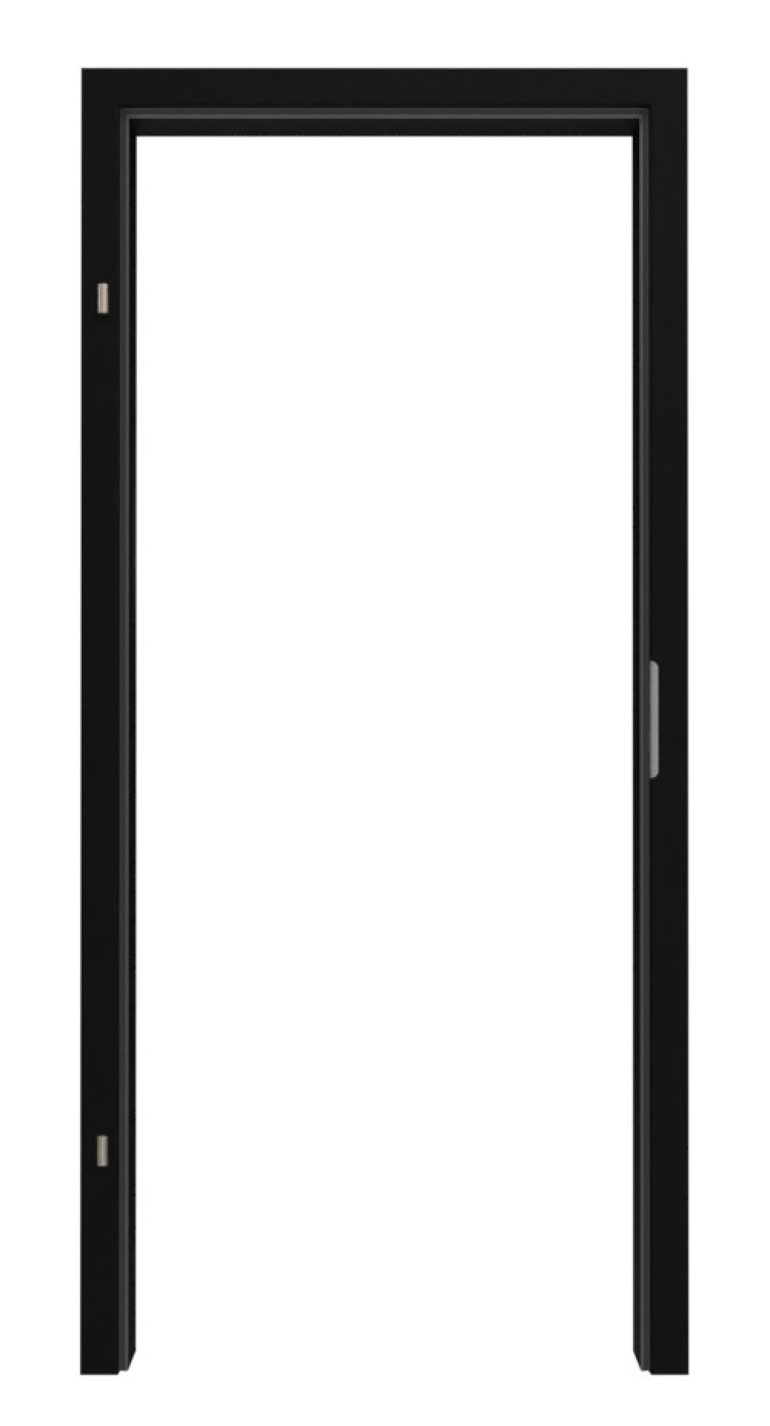 LEBO Zawias do drzwi wejściowych Ultramat Czarny podobny do RAL 9005 Wersja z zaokrąglonym brzegiem